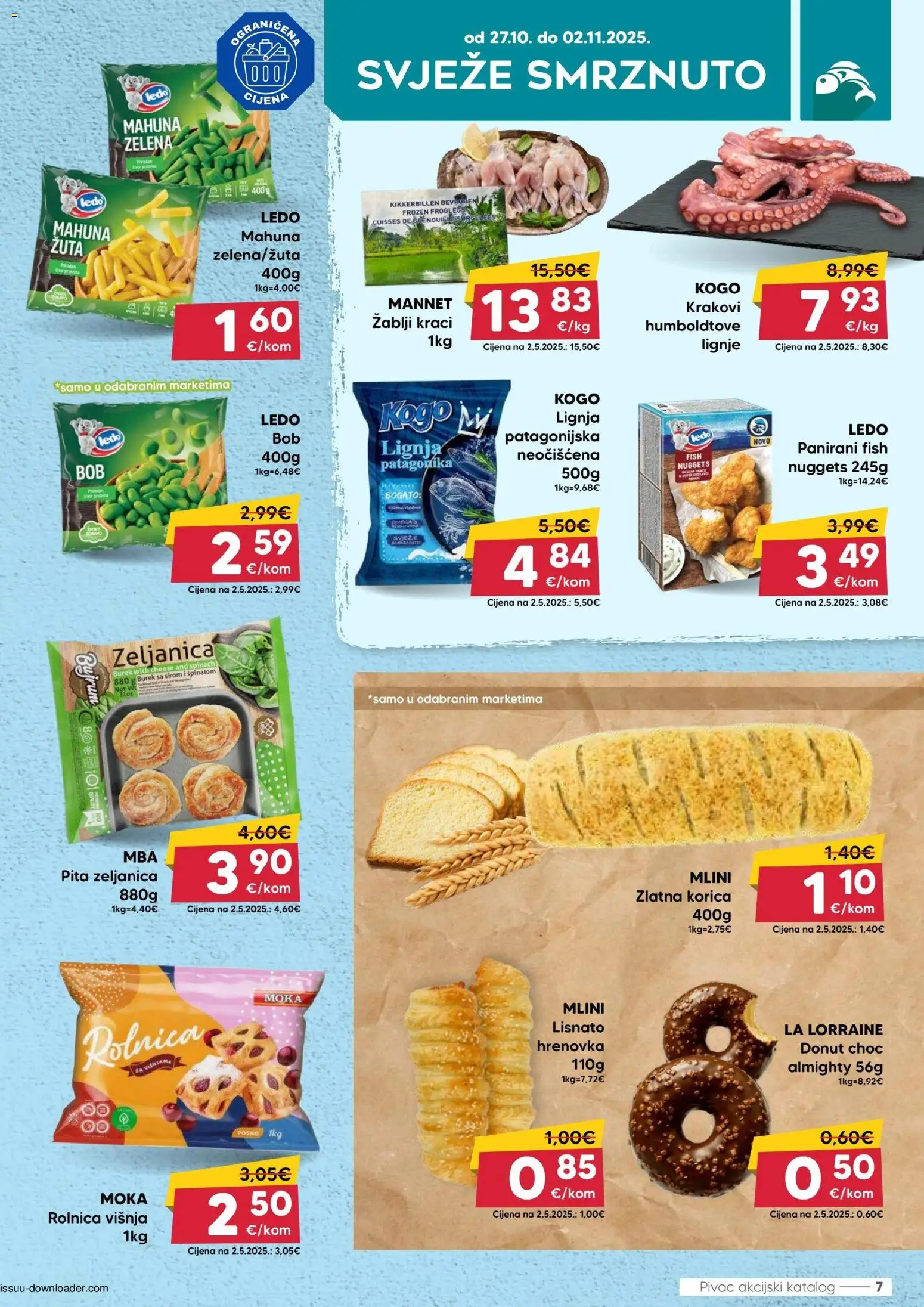Pivac katalog | vrijedi od 27.10.2025 | Stranica: 7 | Proizvodi: Pita, Ledo, Lignje, Burek