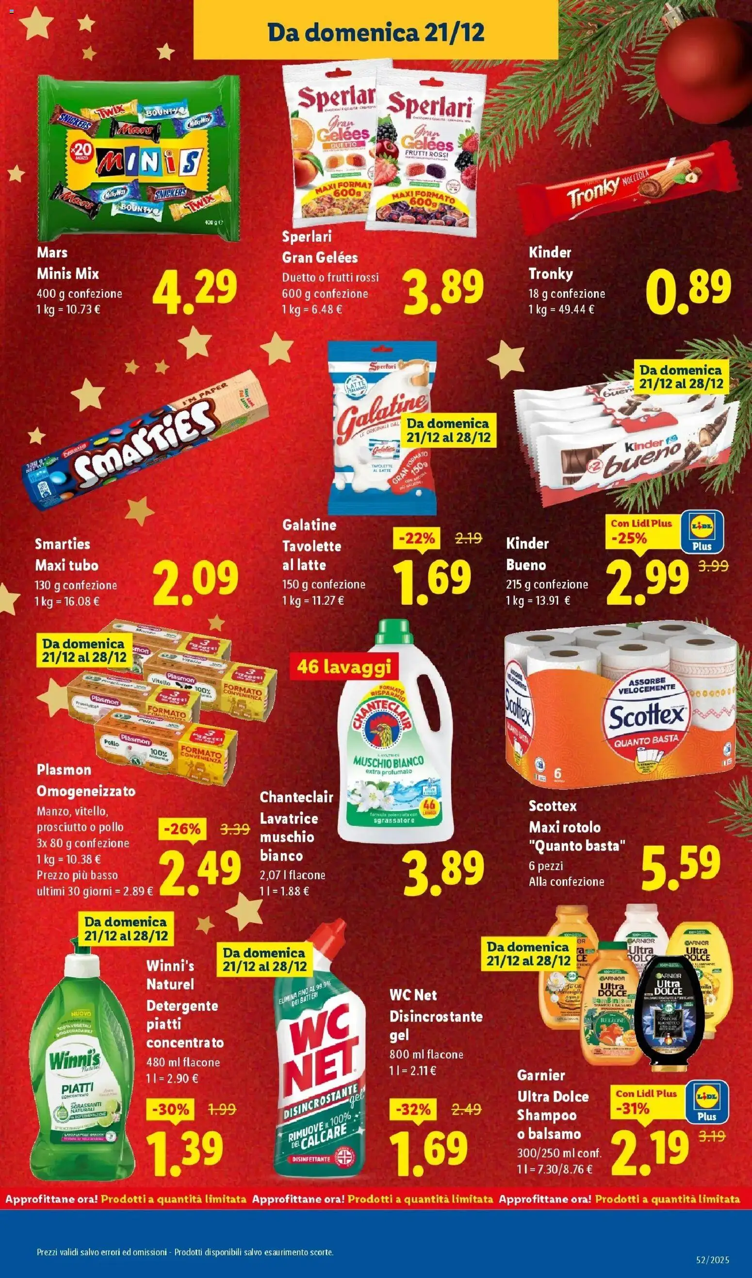 Volantino Lidl del 21.12.2025 | Pagina: 19 | Prodotti: Pollo, Detergente, Tubo, Lavatrice