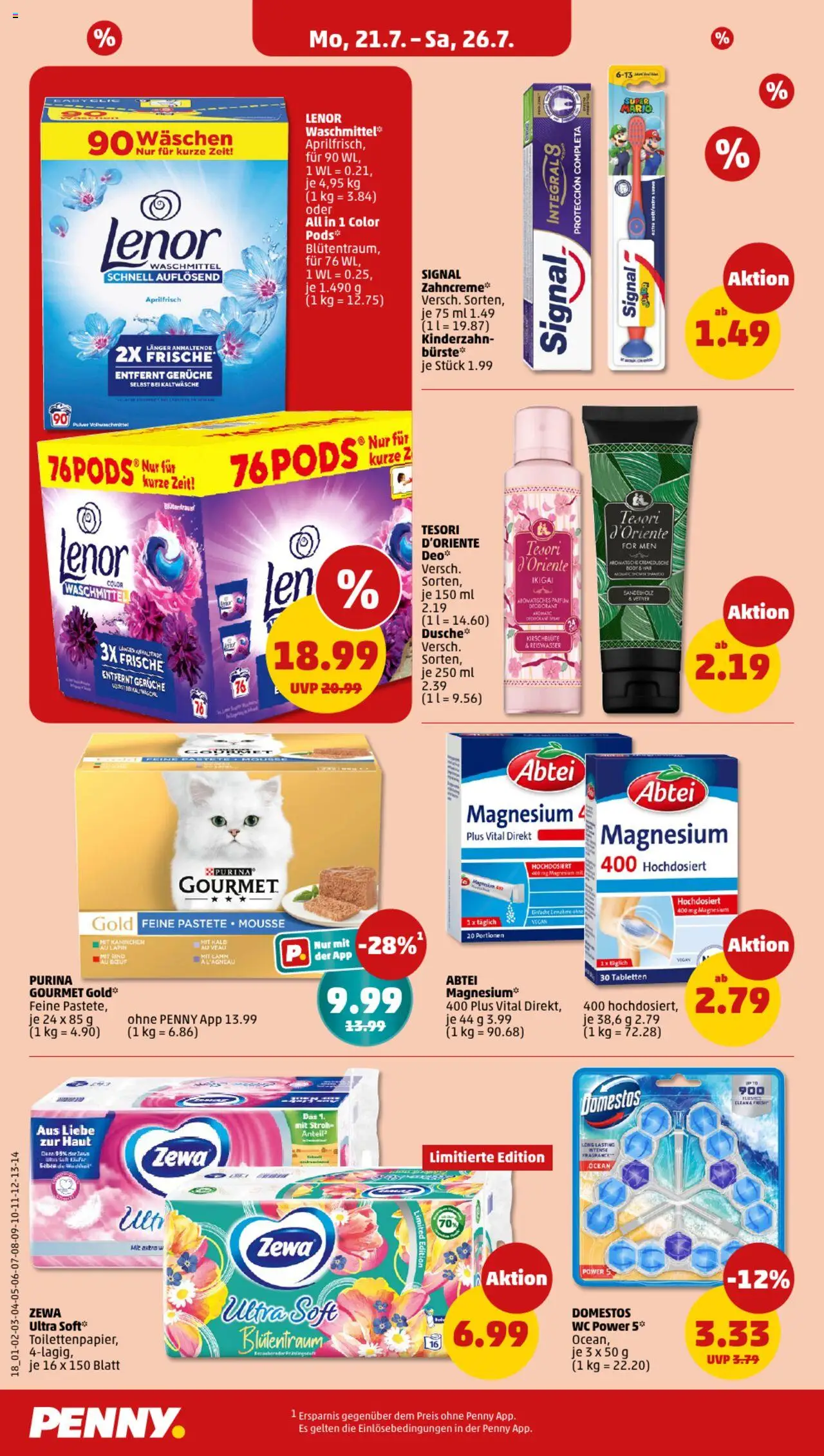 Penny Prospekt 	 - gültig ab dem 21.07.2025 | Seite: 18 | Produkte: Dusche, Parfüm, Zewa, Deodorant