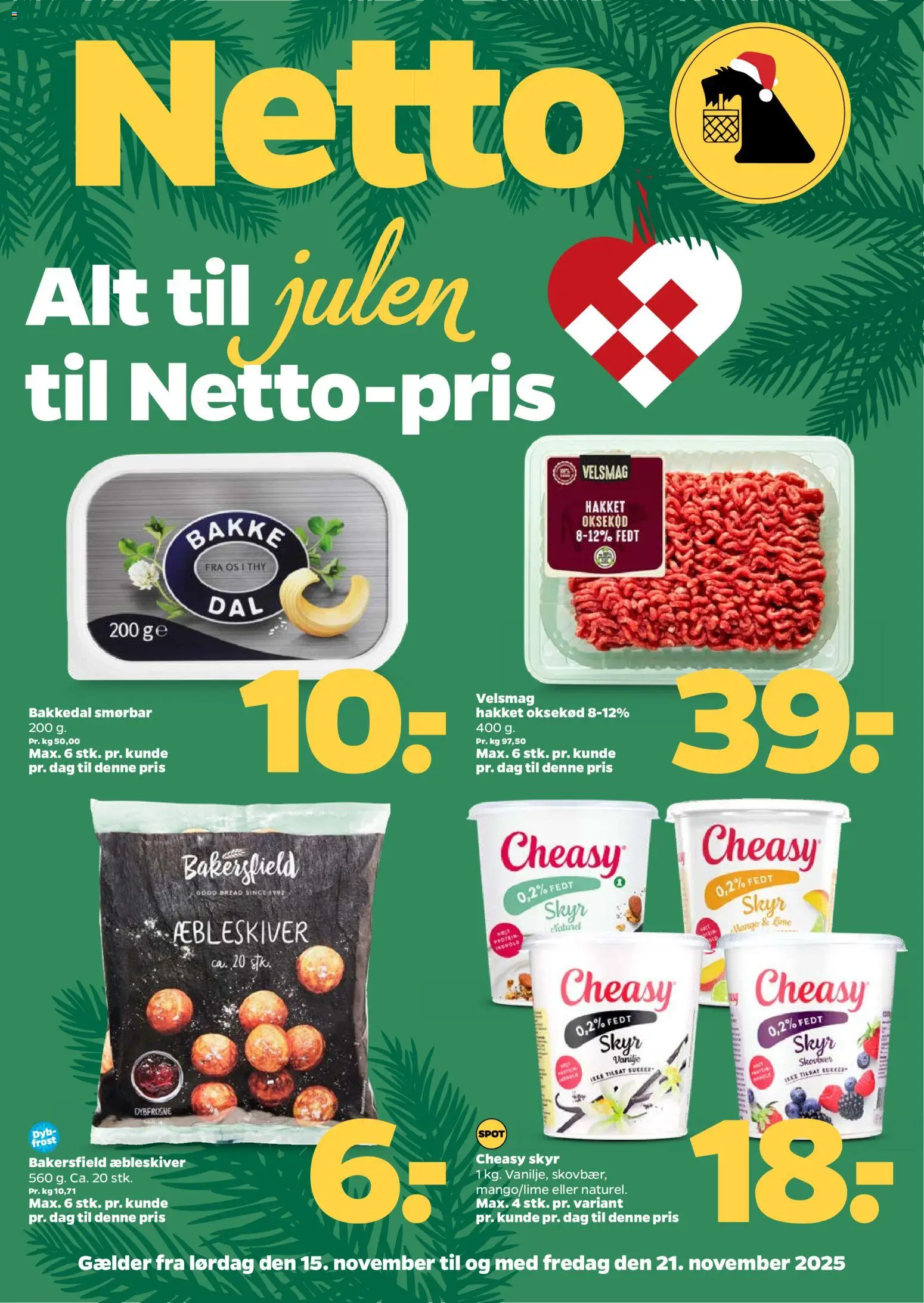 Netto tilbudsavis – gyldig fra 15.11.2025 | Side: 1 | Produkter: Skyr, Oksekød, Lime, Vanilje