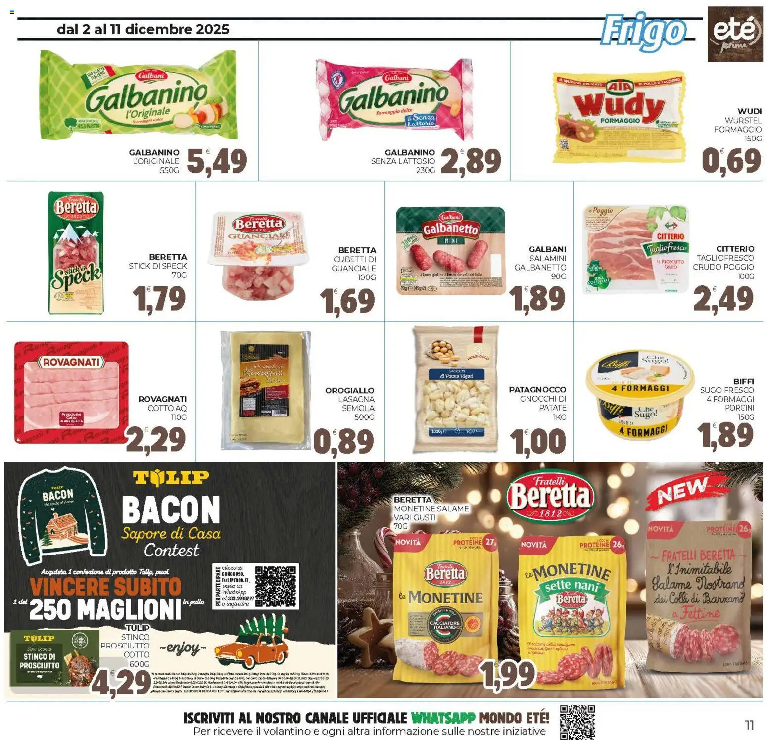 Volantino Eté del 02.12.2025 | Pagina: 11 | Prodotti: Pollo, Tacchino, Latte, Guanciale