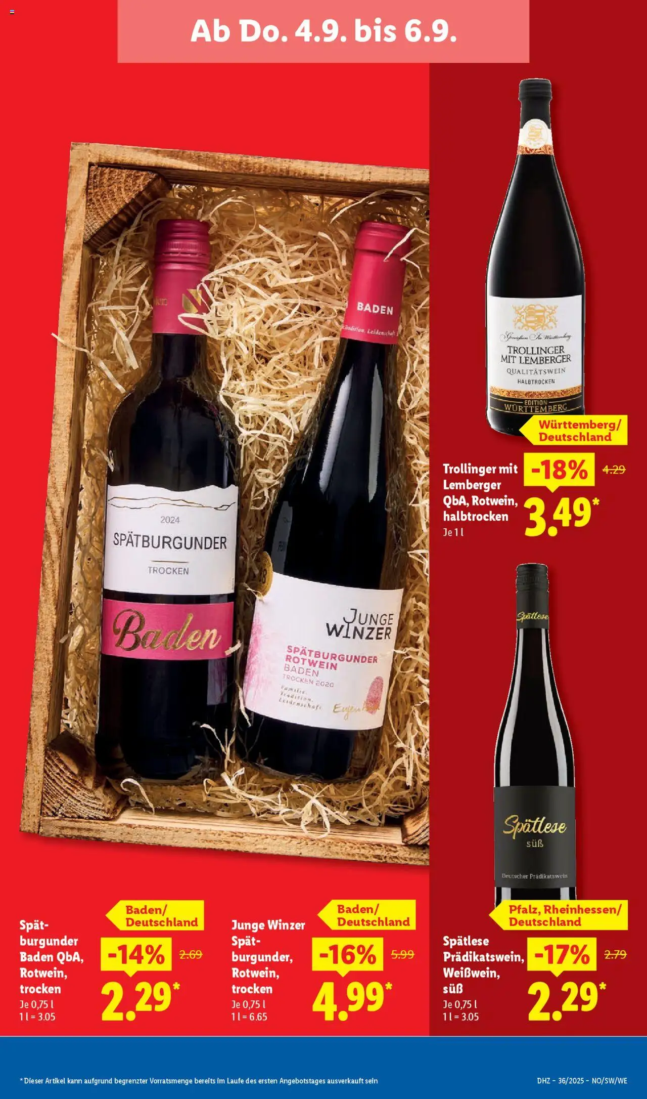 Lidl Prospekt Heppenheim 	 - gültig ab dem 01.09.2025 | Seite: 57 | Produkte: Rotwein