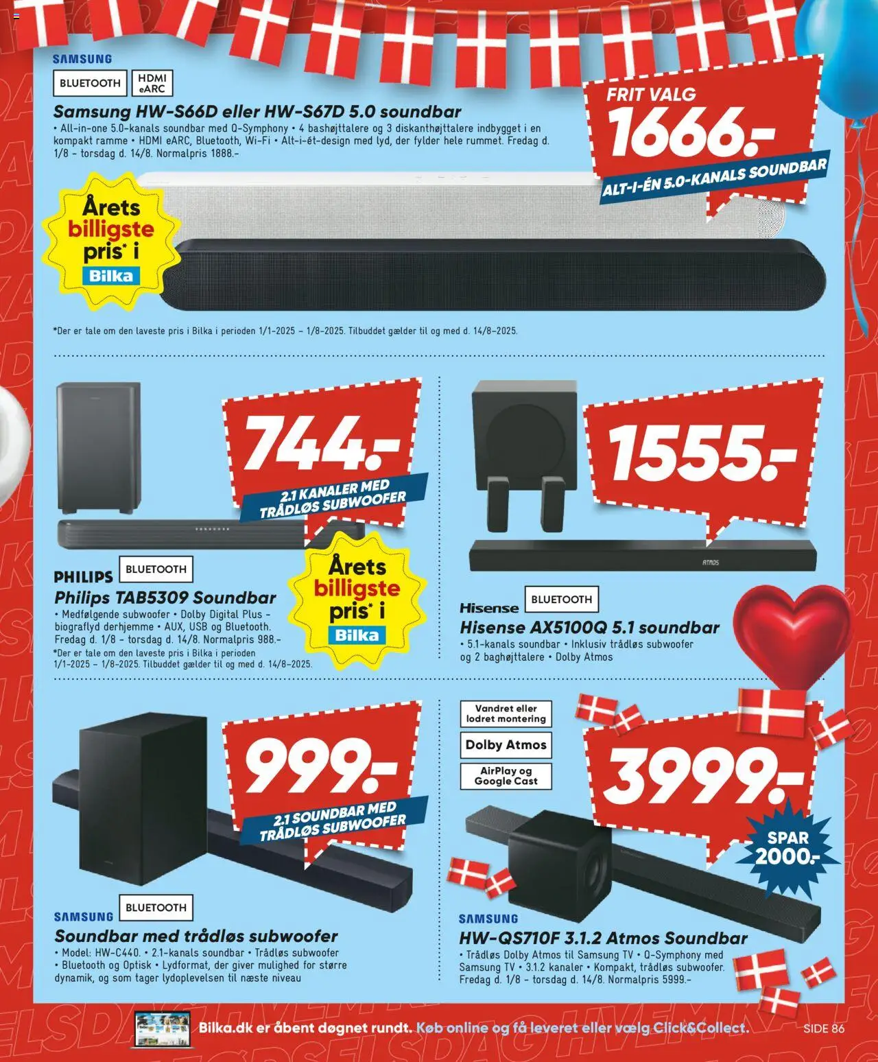Bilka Tilbudsavis gyldig fra 01.08.2025 | Side: 23 | Produkter: Soundbar, USB, TV, Søm