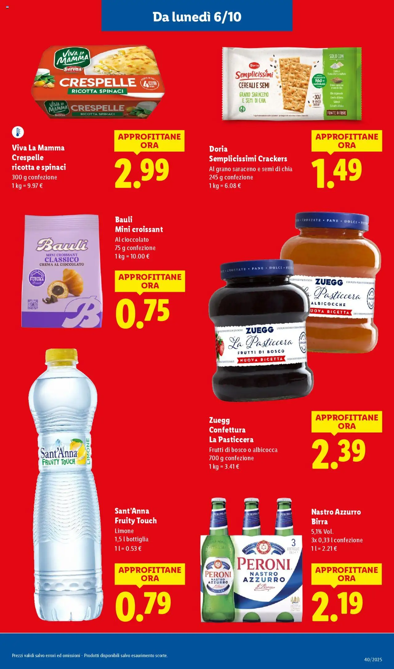 Volantino Lidl del 06.10.2025 | Pagina: 15 | Prodotti: Birra, Cereali, Albicocche, Bottiglia