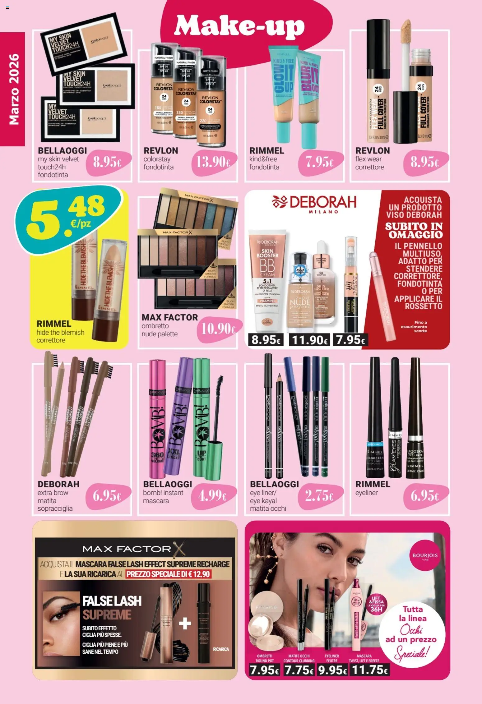 Volantino Tigotà del 01.03.2026 | Pagina: 2 | Prodotti: Eyeliner, Fondotinta, Pennello, Correttore