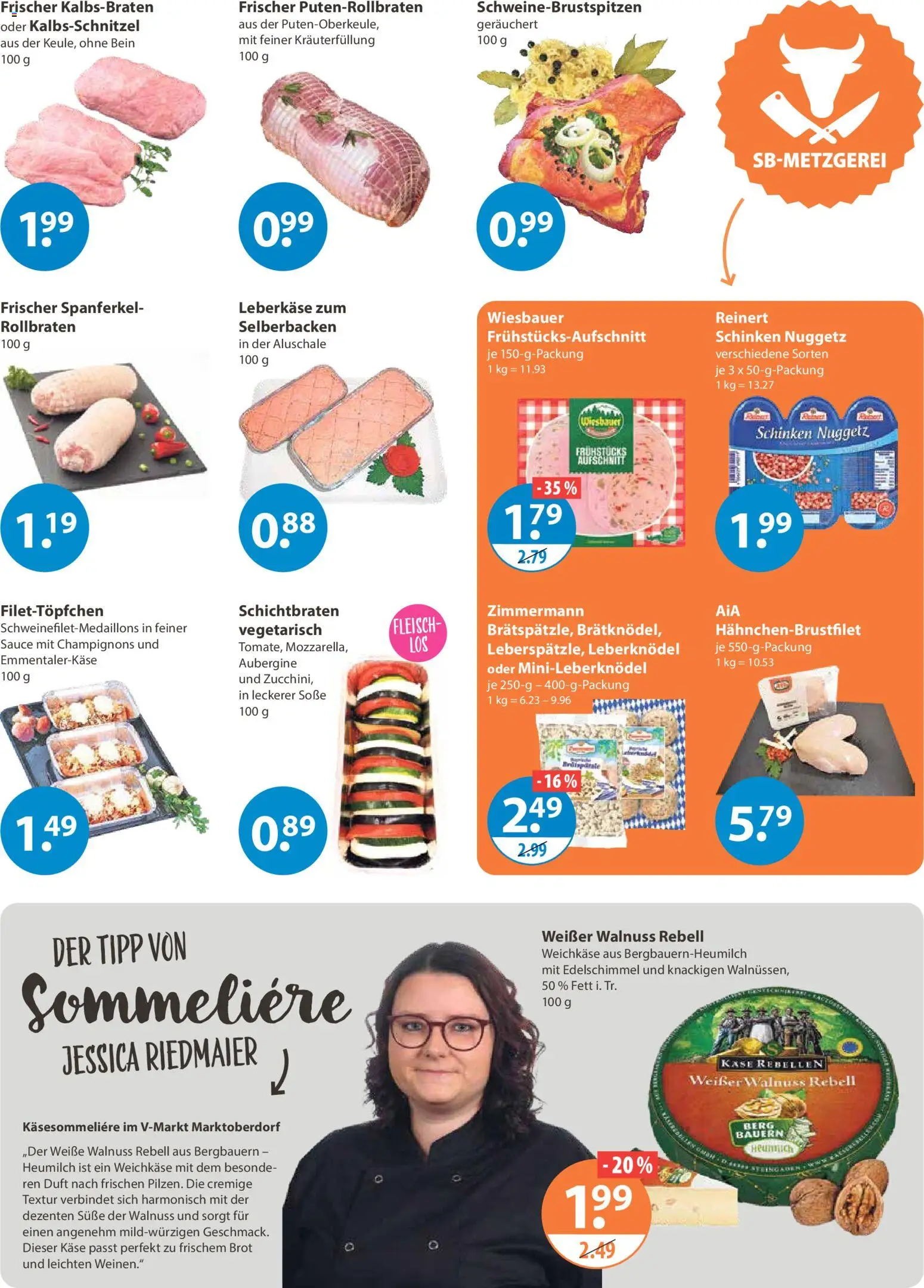 V-Markt - Hallertau / Oberpfalz – gültig ab 08.01.2026 | Seite: 3 | Produkte: Käse, Champignons, Soße, Schinken