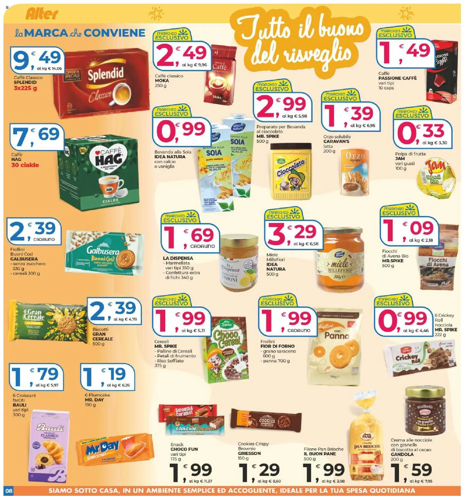 Volantino Alter Discount del 03.03.2026 | Pagina: 8 | Prodotti: Pane, Cereali, Cacao, Frollini