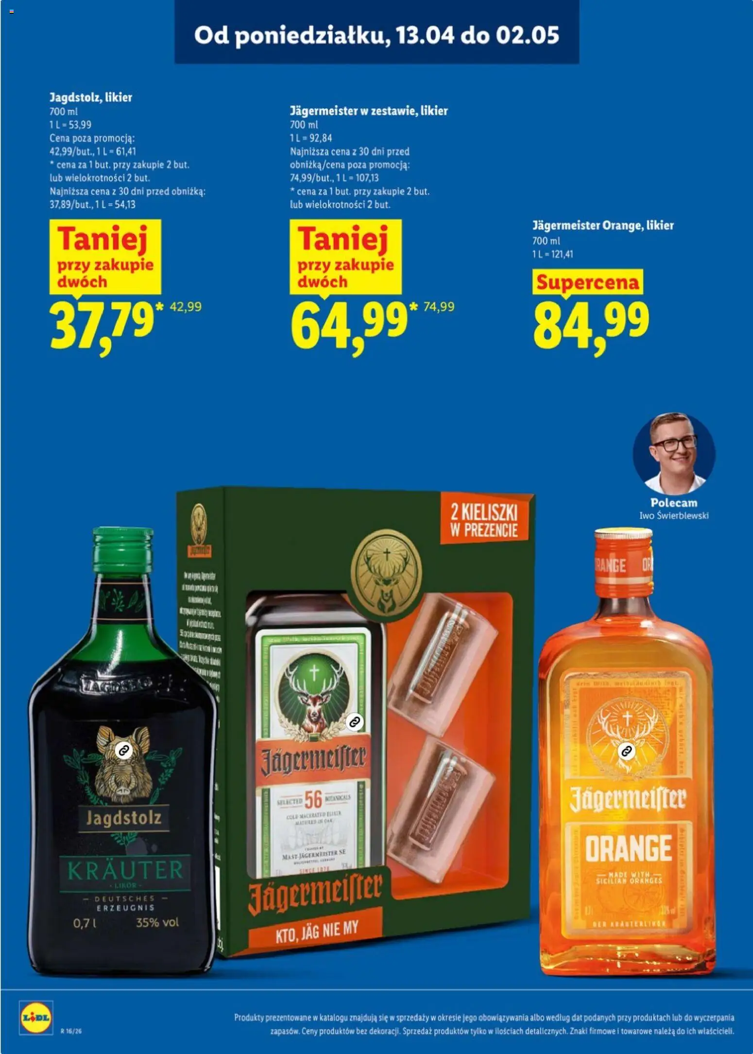 Lidl Katalog alkoholi mocnych od 13.04.2026 | Strona: 21 | Produkty: Jagermeister