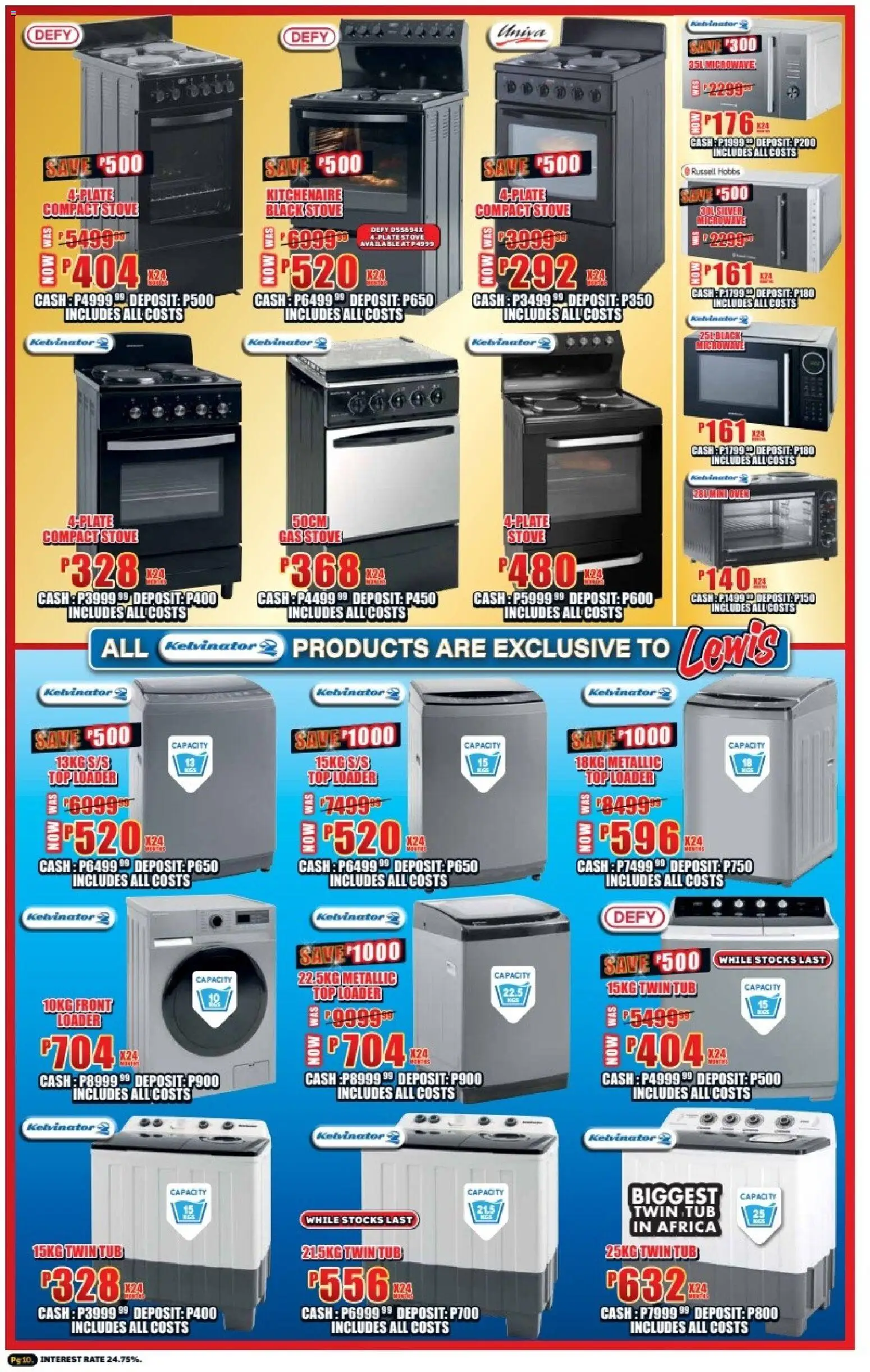New Lewis Stores catalogue – valid from 05.01.2026 | Page: 10 | Products: Oven, Stove, Microwave, Gas stove