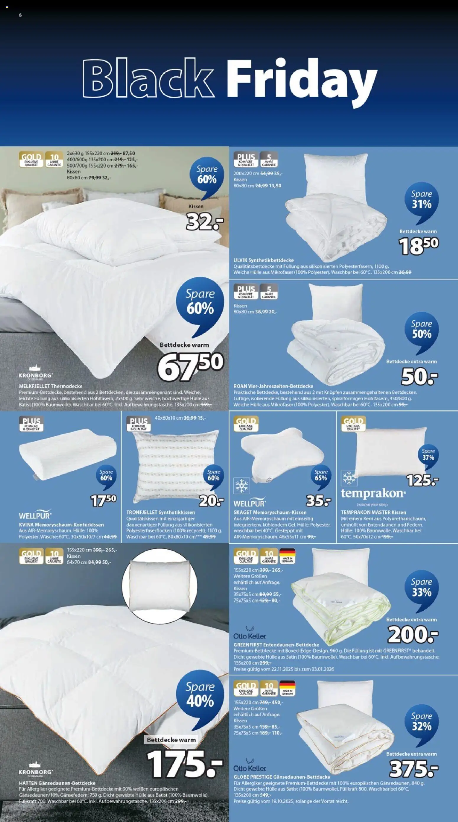 Prospekt JYSK – gültig ab 19.10.2025 | Seite: 6 | Produkte: Hülle, Kissen, Bettdecke