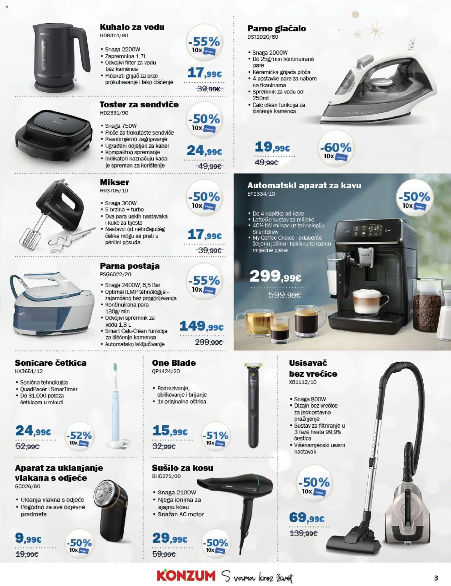 Konzum HR akciós ujság - amely érvényes a következő dátumtól: 19.11.2025 | Oldal: 3 | Termékek: Kábel, Párna, Kávé