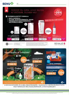 BENU Gyógyszertárak akciós újság - amely érvényes a következő dátumtól: 01.04.2026 | Oldal: 18 | Termékek: Sampon, Vegán