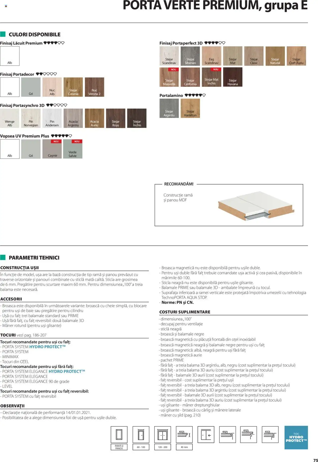 Catalog Proges – valabil de la 01.05.2025 | Pagină: 75 | Produse: Vopsea, Mâner, Traverse, Ușă