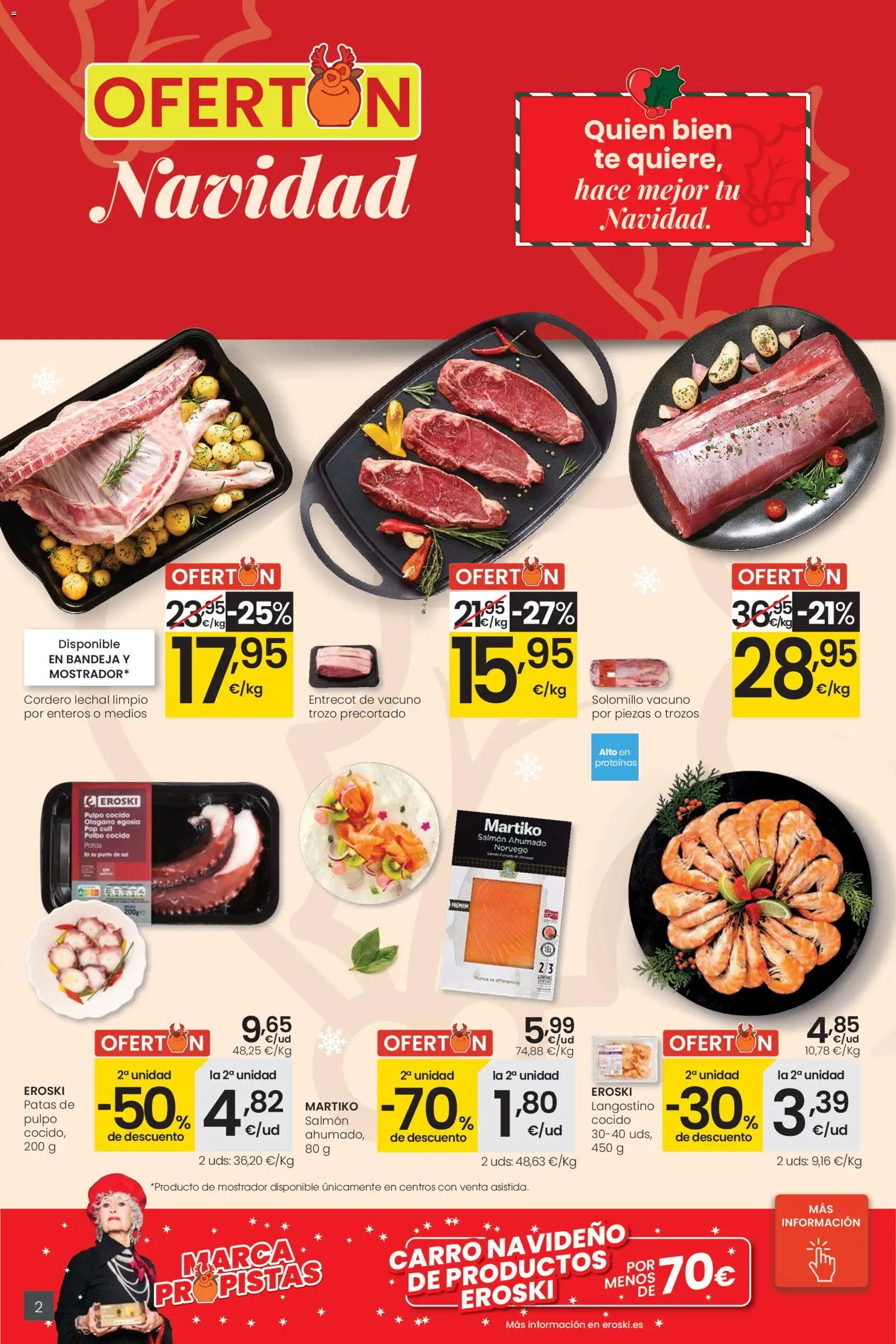 Eroski - Navidad │ válido desde el 18.12.2025 | Página: 2 | Productos: Té, Φίλτρο καφέ, Bandeja, Langostino