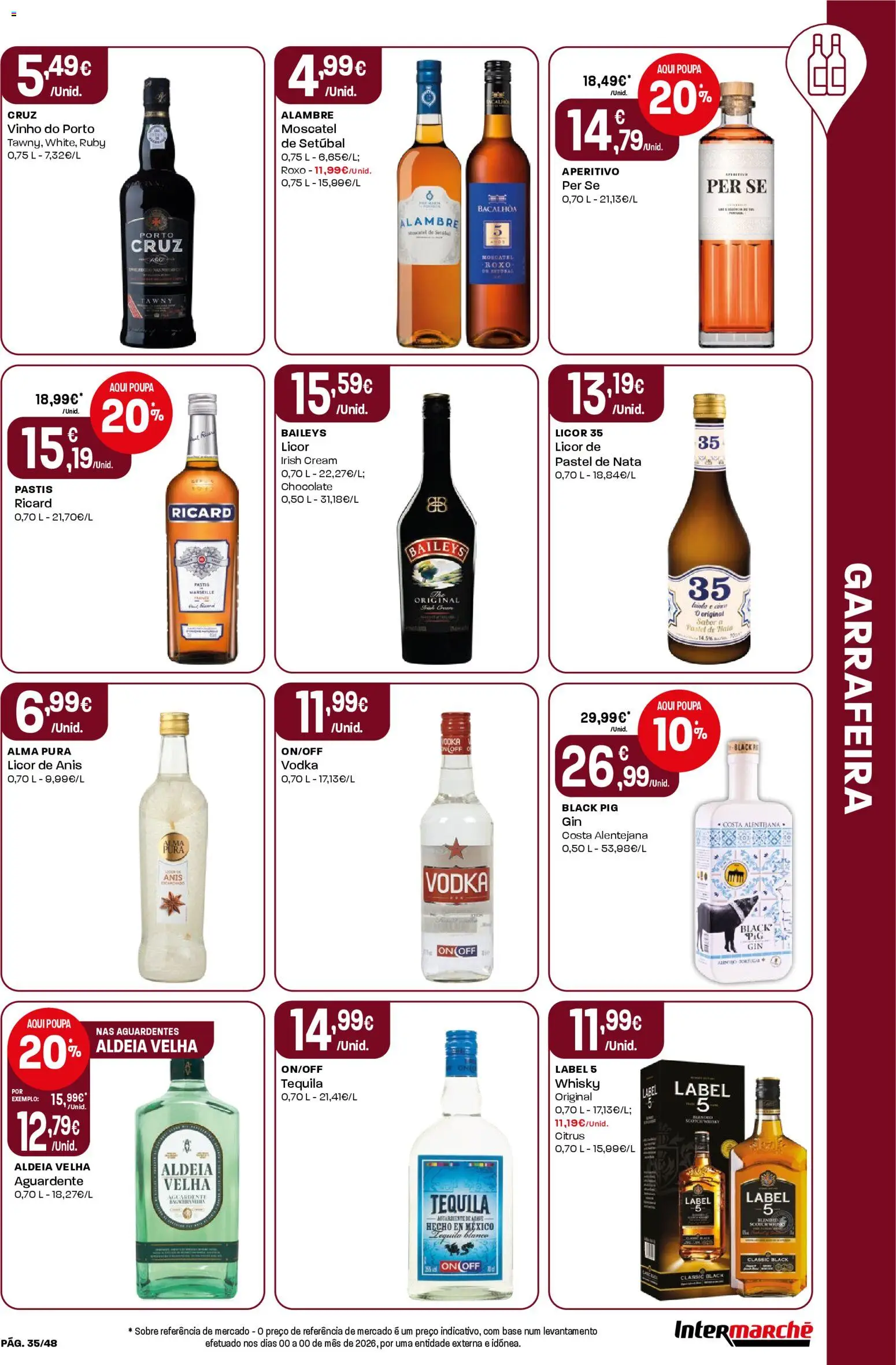 Intermarché folheto │ válido de 23.04.2026 | Página: 35 | Produtos: Base, Vinho, Nata, Vodka