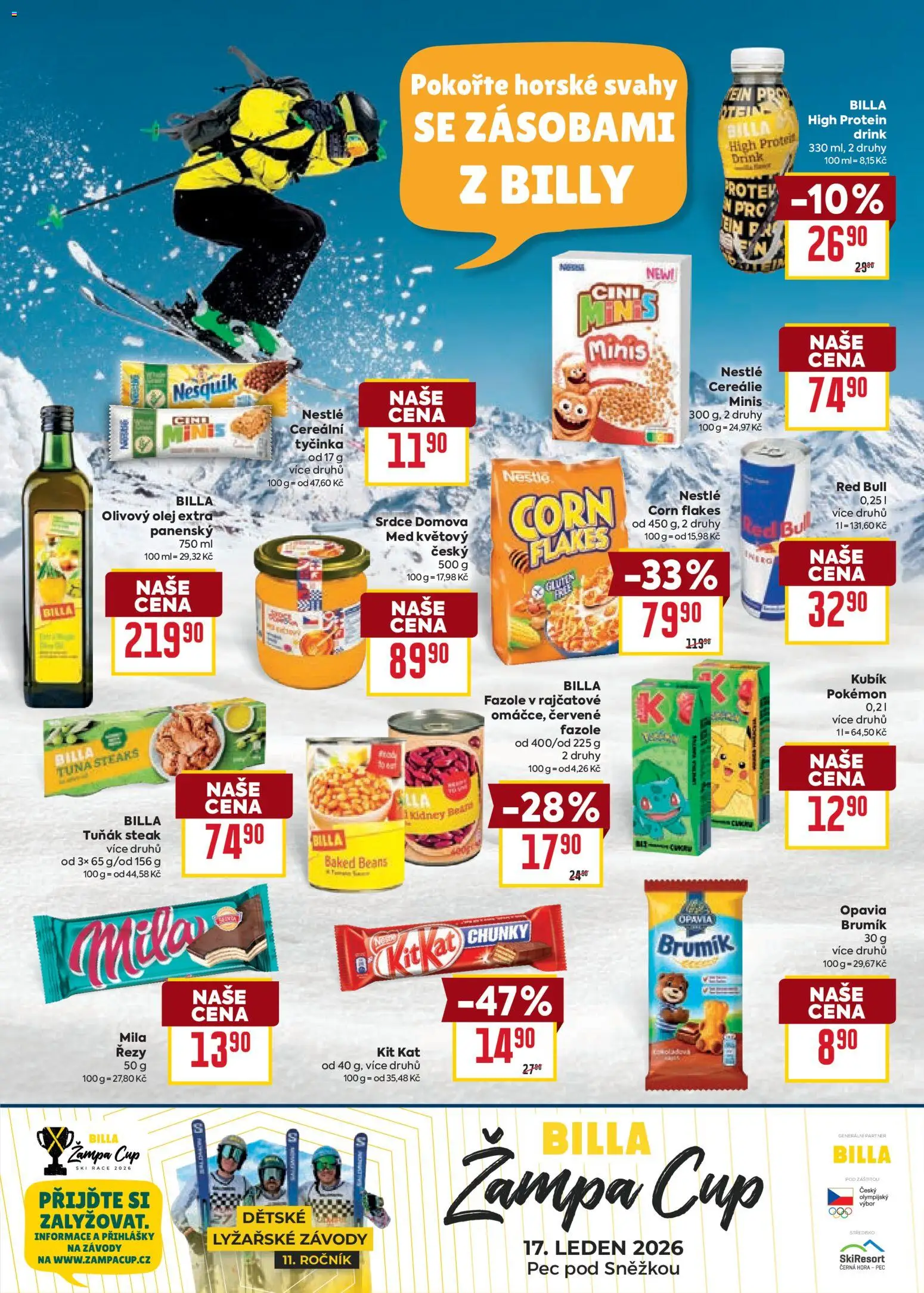 Billa Velký leták od 14.01.2026 | Strana: 11 | Produkty: Tuňák, Cereálie, Steak, Protein