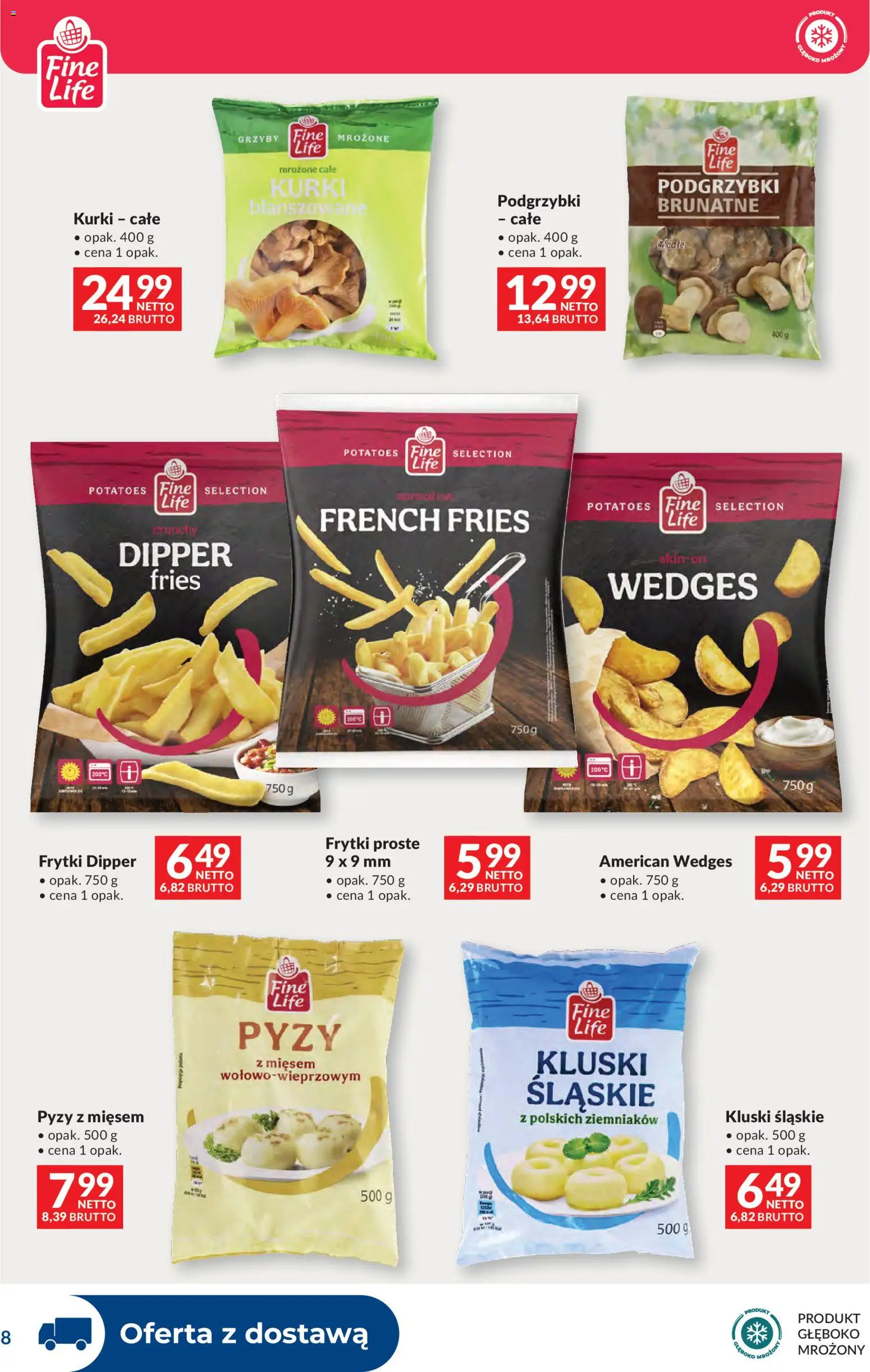 Makro Gazetka - Dystrybucja do sklepów od 09.12.2025 | Strona: 8 | Produkty: Kluski śląskie, Frytki