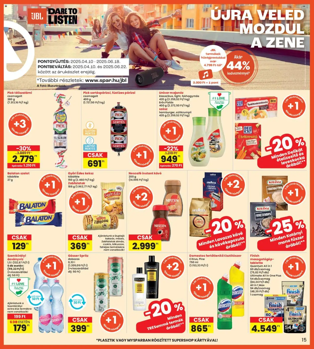 Interspar akciós ujság - amely érvényes a következő dátumtól: 12.06.2025 | Oldal: 15 | Termékek: Szentkirályi ásványvíz, Téliszalámi, Fűszer, Majonéz