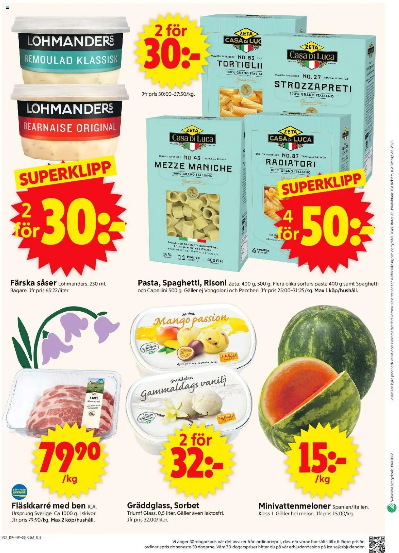 ICA Supermarket reklamblad aktuell från 09.06.2025 | Sida: 10 | Produkter: Galler, Spaghetti, Pasta, Mango