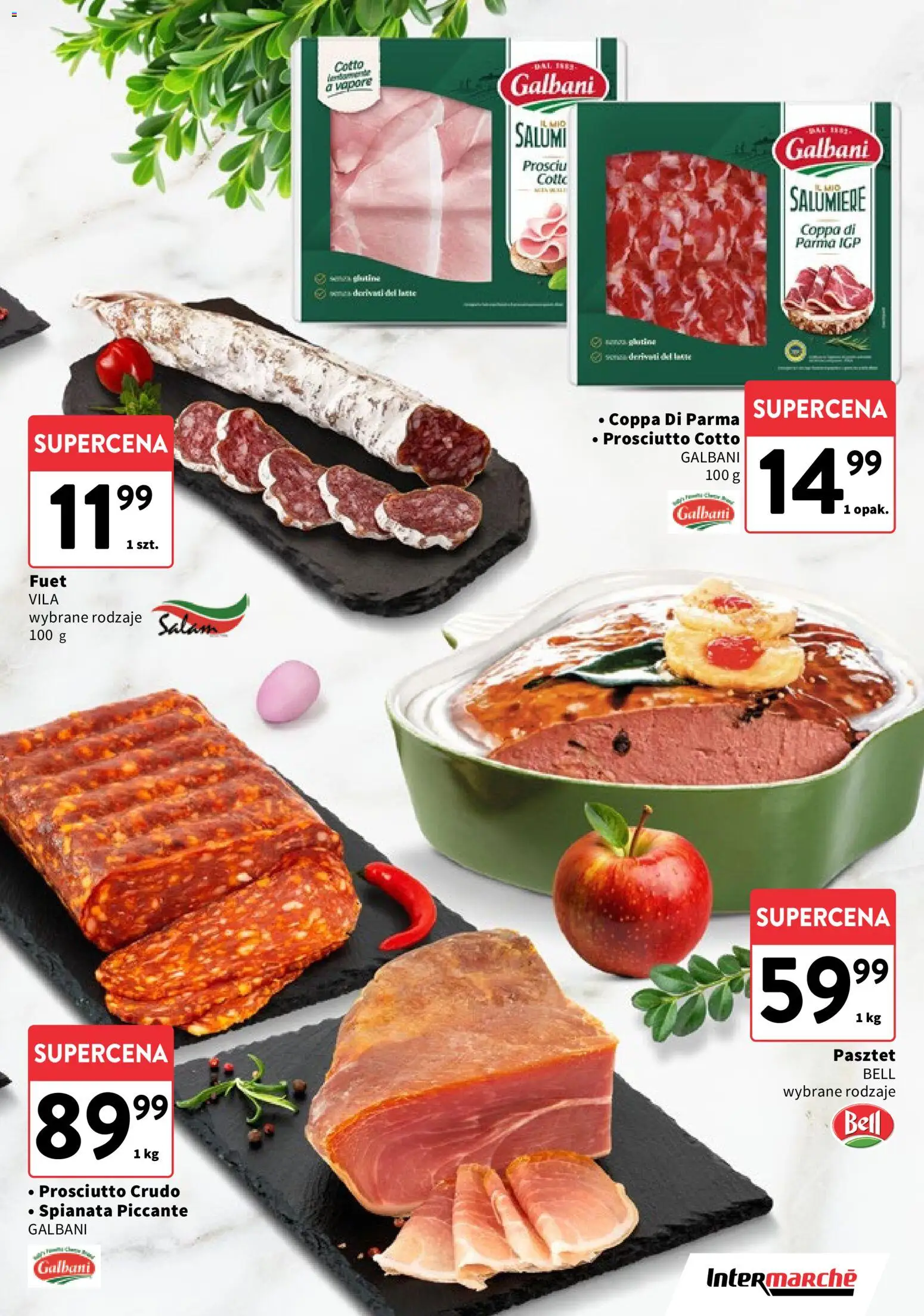 Intermarche gazetka - Delikatesy od 26.03.2026 | Strona: 3 | Produkty: Bell, Fuet, Prosciutto