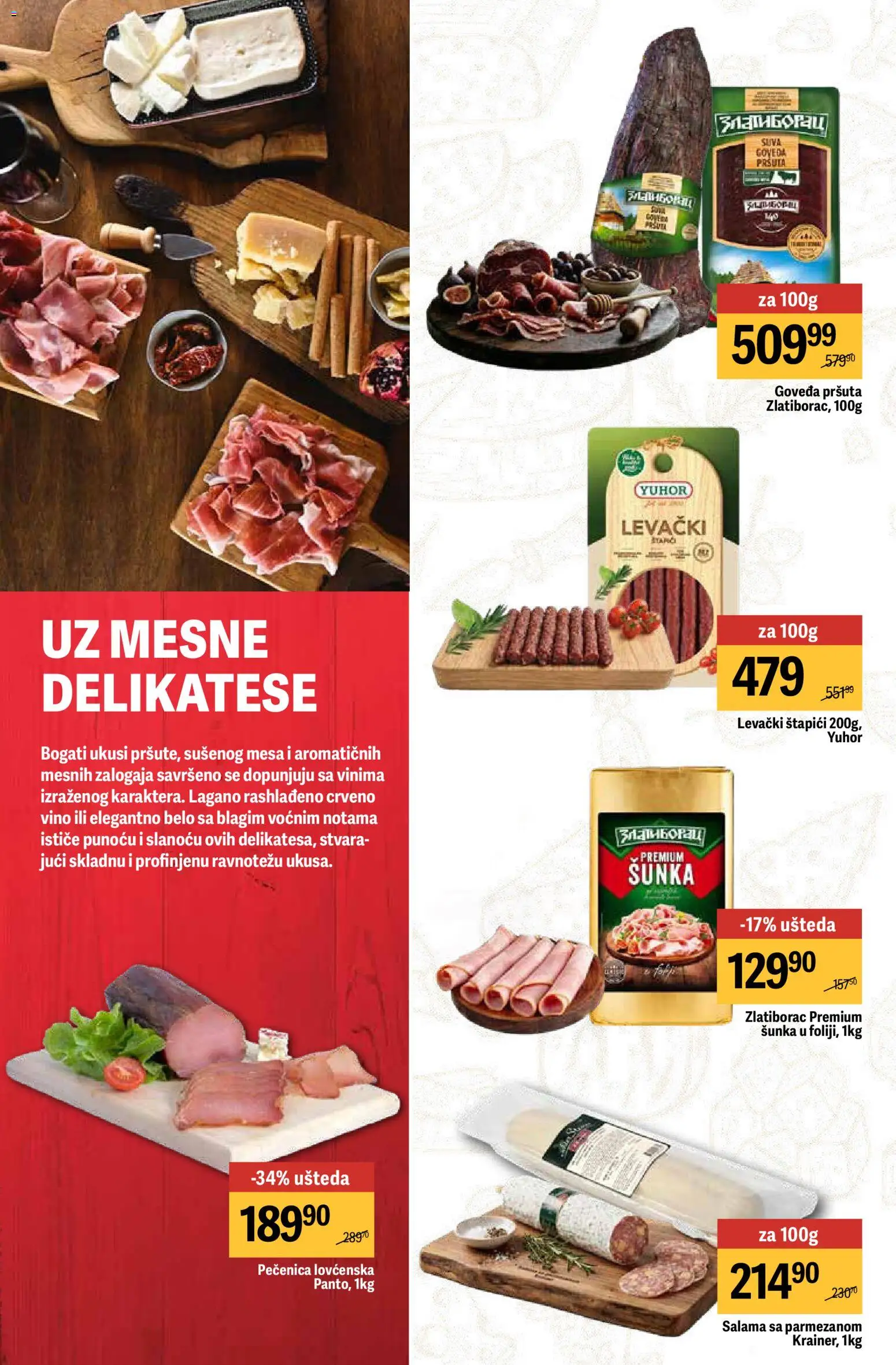 Maxi katalog - važi od 02.04.2026 | Strana: 14 | Proizvode: Crveno vino, Salama, Šunka, Pečenica