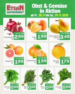 ETSAN Obst und Gemüse ab 28.11.2025 gültig | Seite: 2 | Produkte: Grapefruit, Obst, Kaki, Petersilie