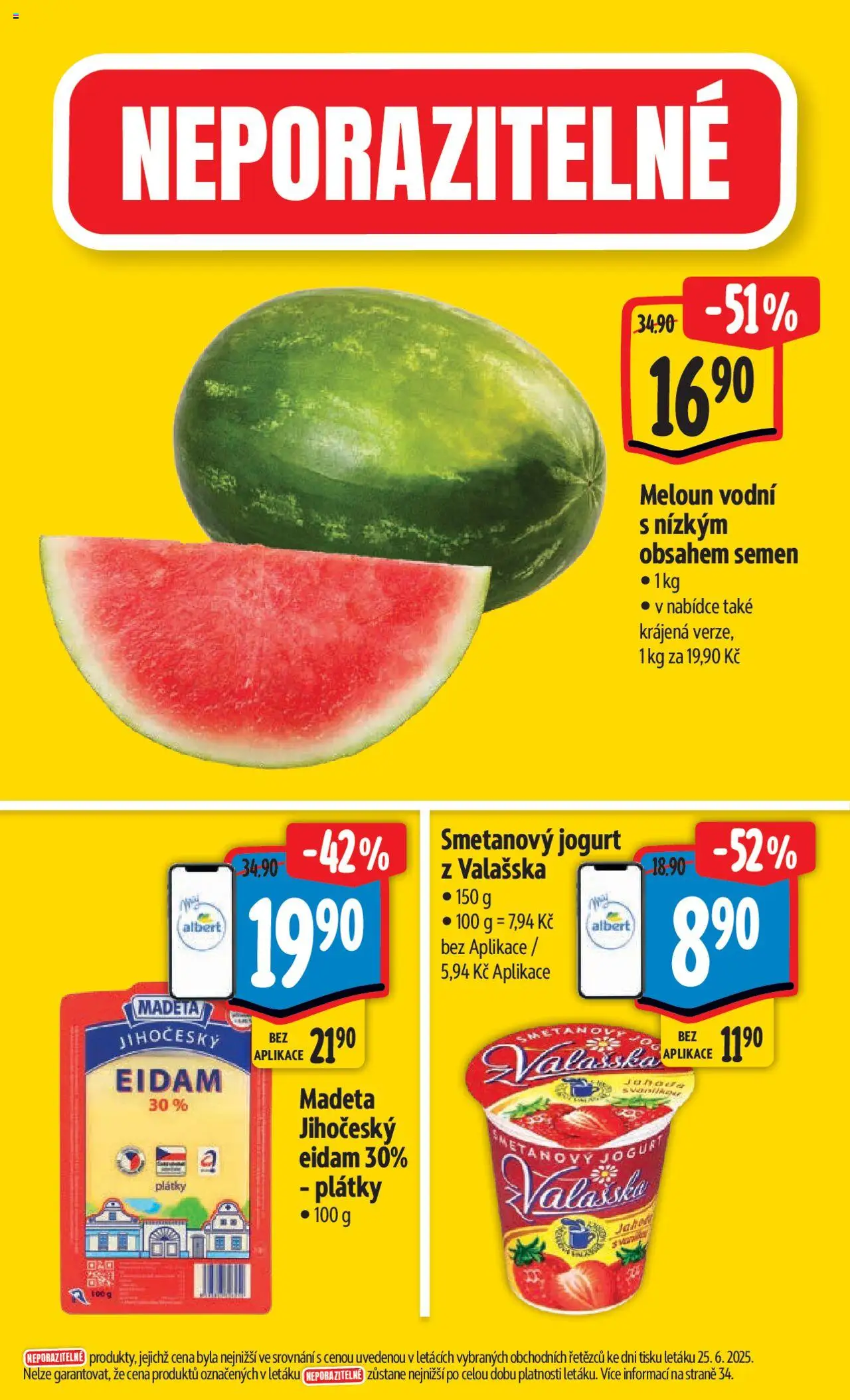Albert leták - Hypermarket od 02.07.2025 | Strana: 3 | Produkty: Meloun, Jogurt, Eidam, Meloun vodní