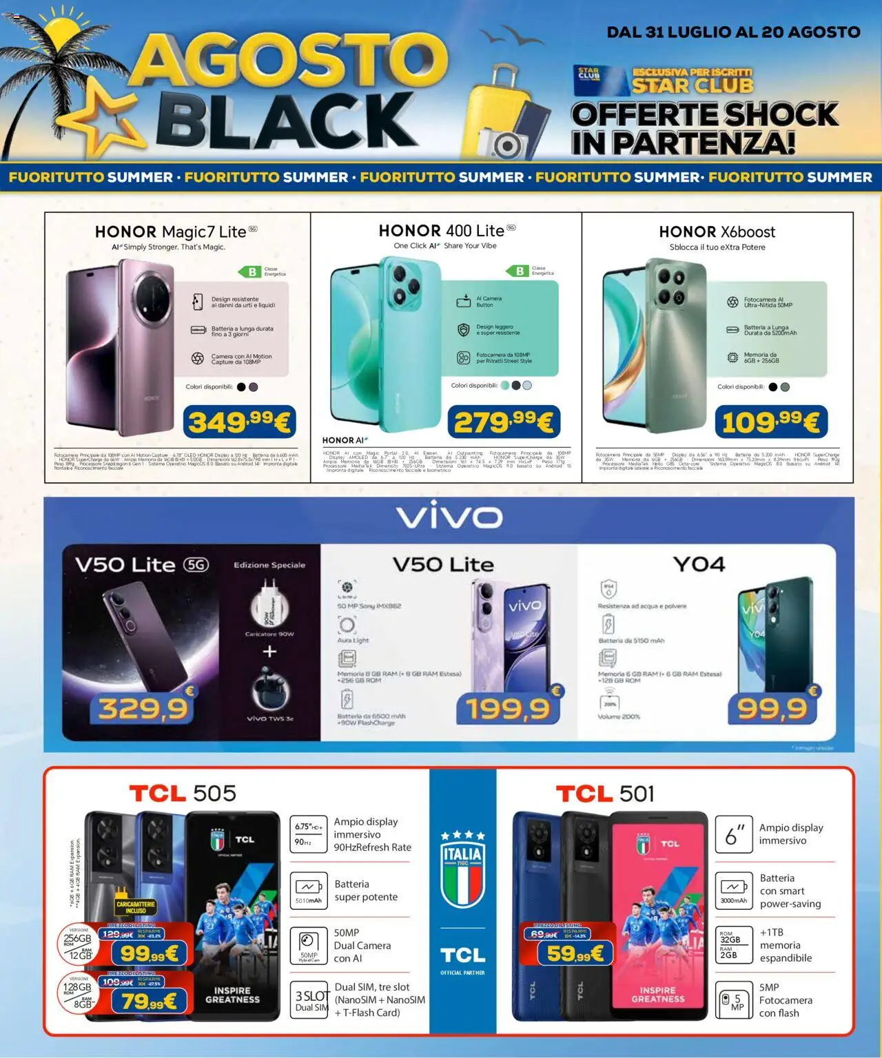 Volantino Euronics del 31.07.2025 | Pagina: 6 | Prodotti: Acqua, Fotocamera, Batteria, Caricabatterie
