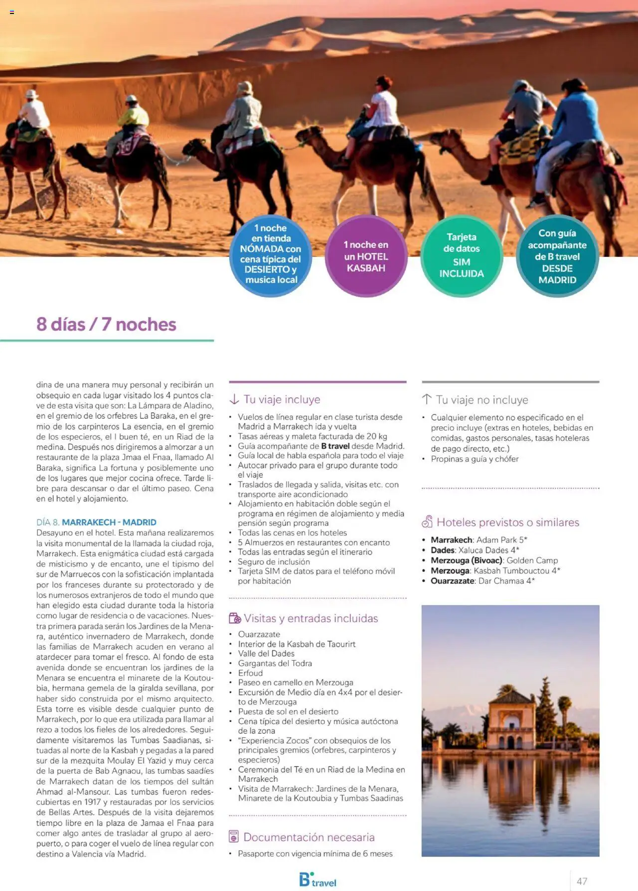 B the travel brand Viajeros Expertos Internacional 2026 │ válido desde el 03.10.2025 | Página: 47 | Productos: Maleta, Teléfono, Aire acondicionado, Lámpara