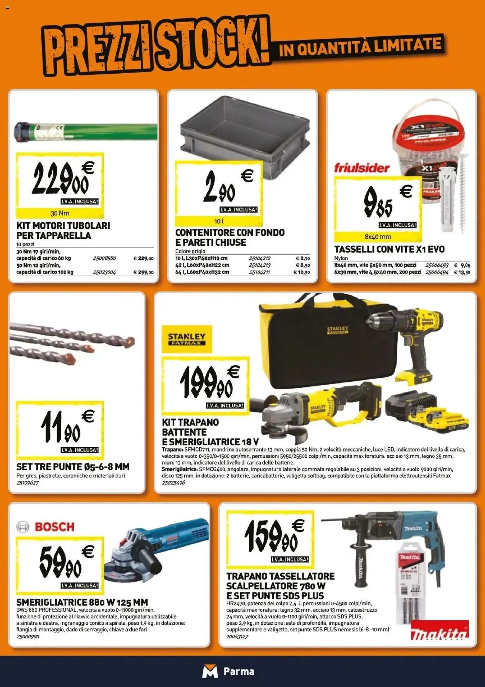 Volantino TECNOMAT del 26.03.2026 | Pagina: 19 | Prodotti: Trapano, Disco, Contenitore, Valigetta