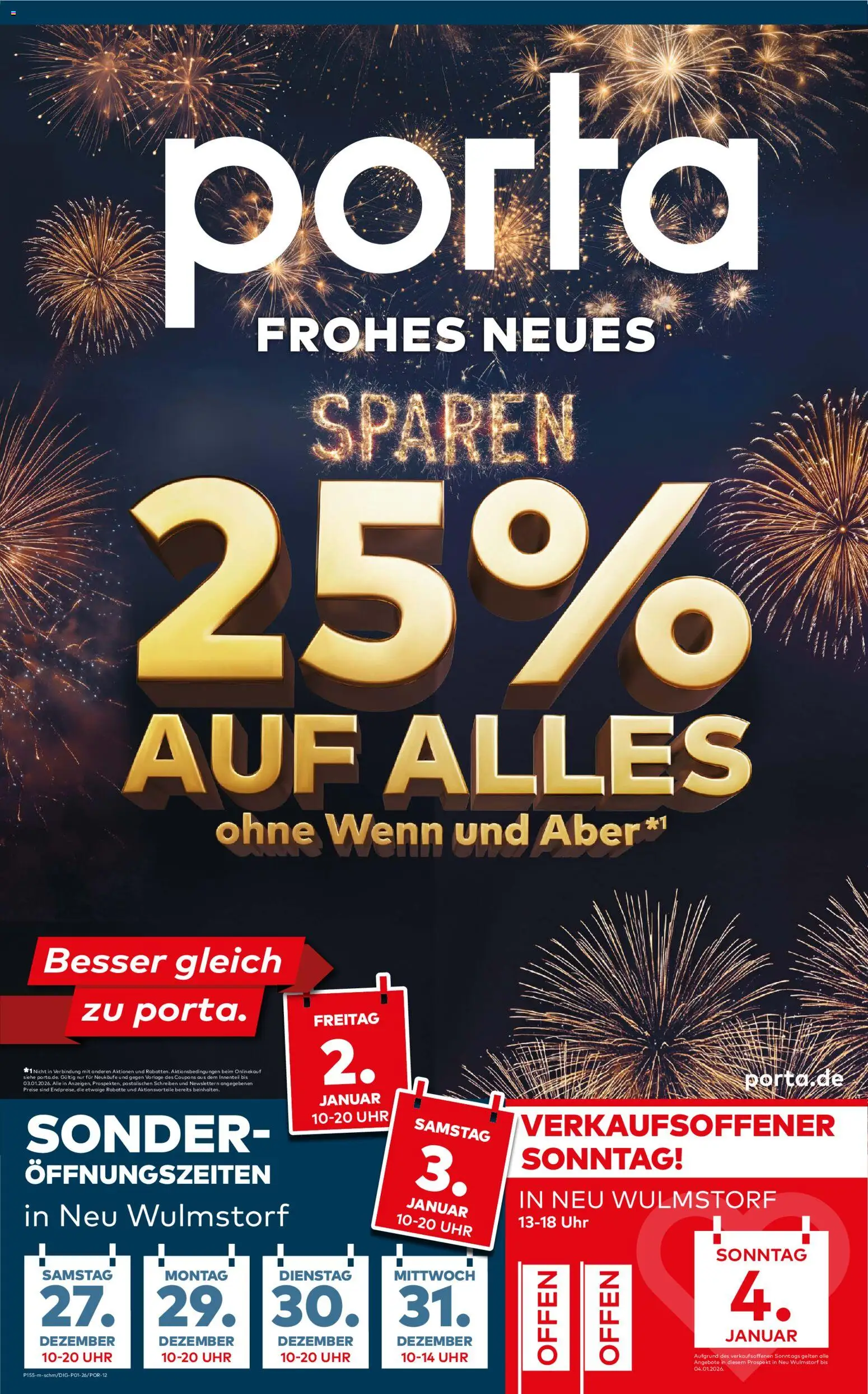 Porta! Frohes neues Sparen  – gültig ab 26.12.2025 | Seite: 1 | Produkte: Uhr