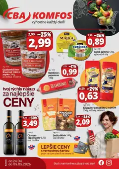 CBA Komfos leták platný od 24.04.2026