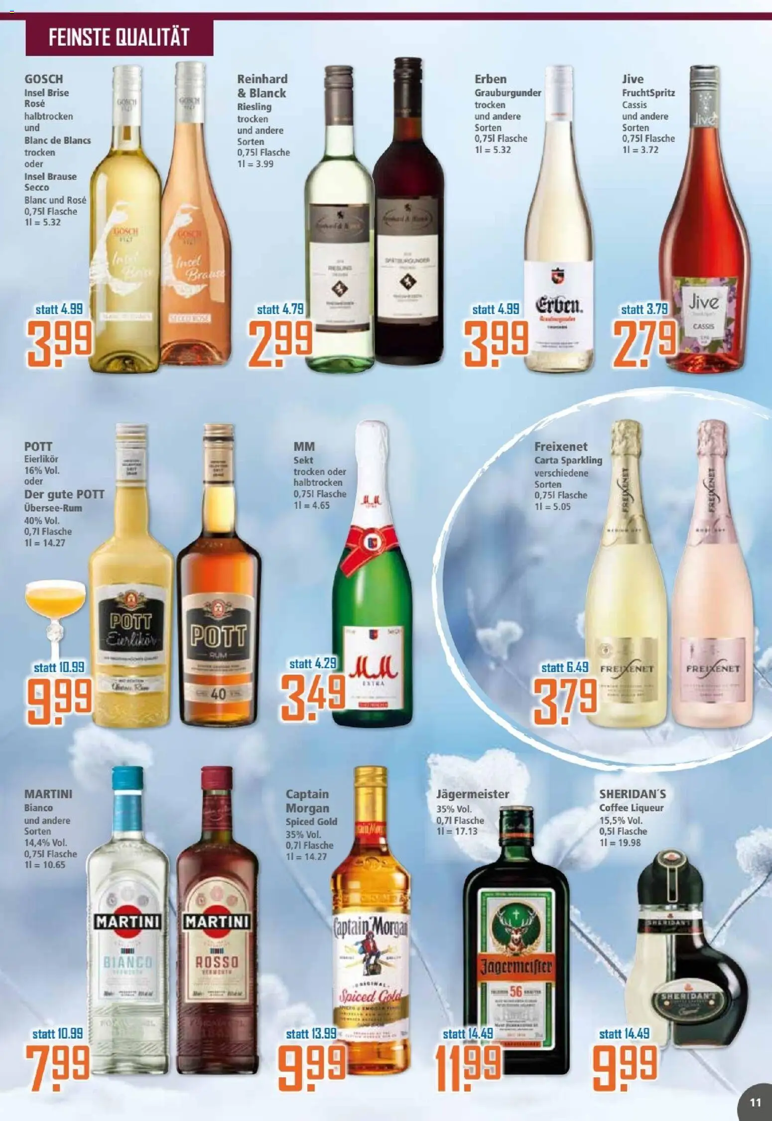 Klaas & Kock Prospekt – gültig ab 12.01.2026 | Seite: 11 | Produkte: Martini, Freixenet, Sekt, Jägermeister