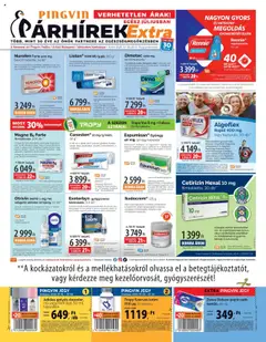 Pingvin Árhírek Extra - amely érvényes a következő dátumtól: 01.07.2025