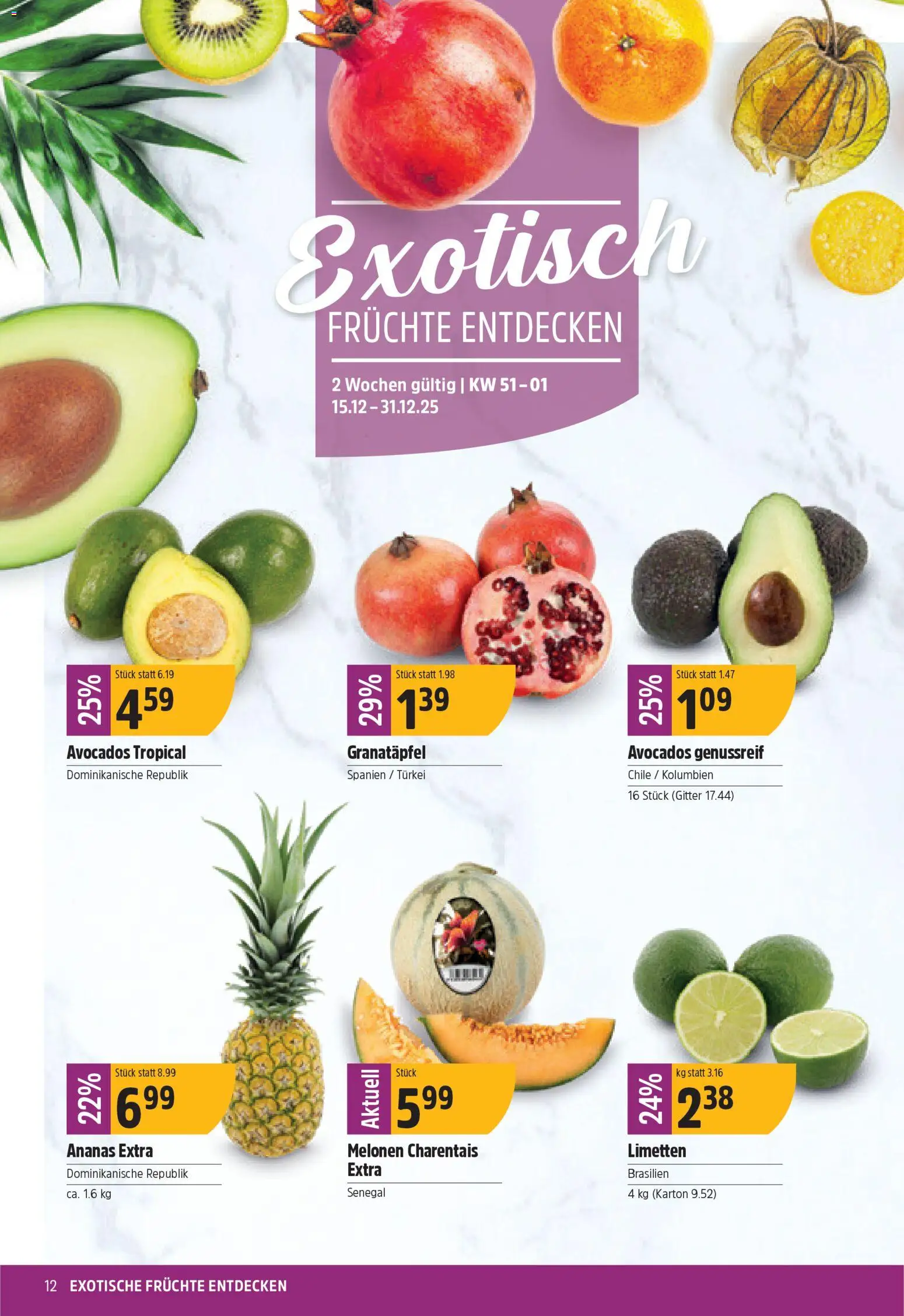 TopCC Aktionen – gültig ab 15.12.2025 | Seite: 12 | Produkte: Gitter, Granatapfel, Ananas, Früchte