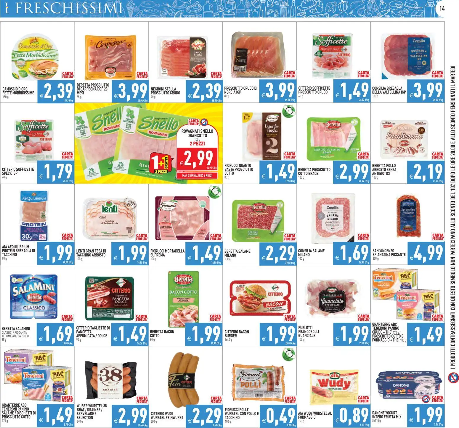 Volantino PIM Supermercati del 29.04.2026 | Pagina: 14 | Prodotti: Prosciutto Crudo, Tartufo, Frutta, Prosciutto