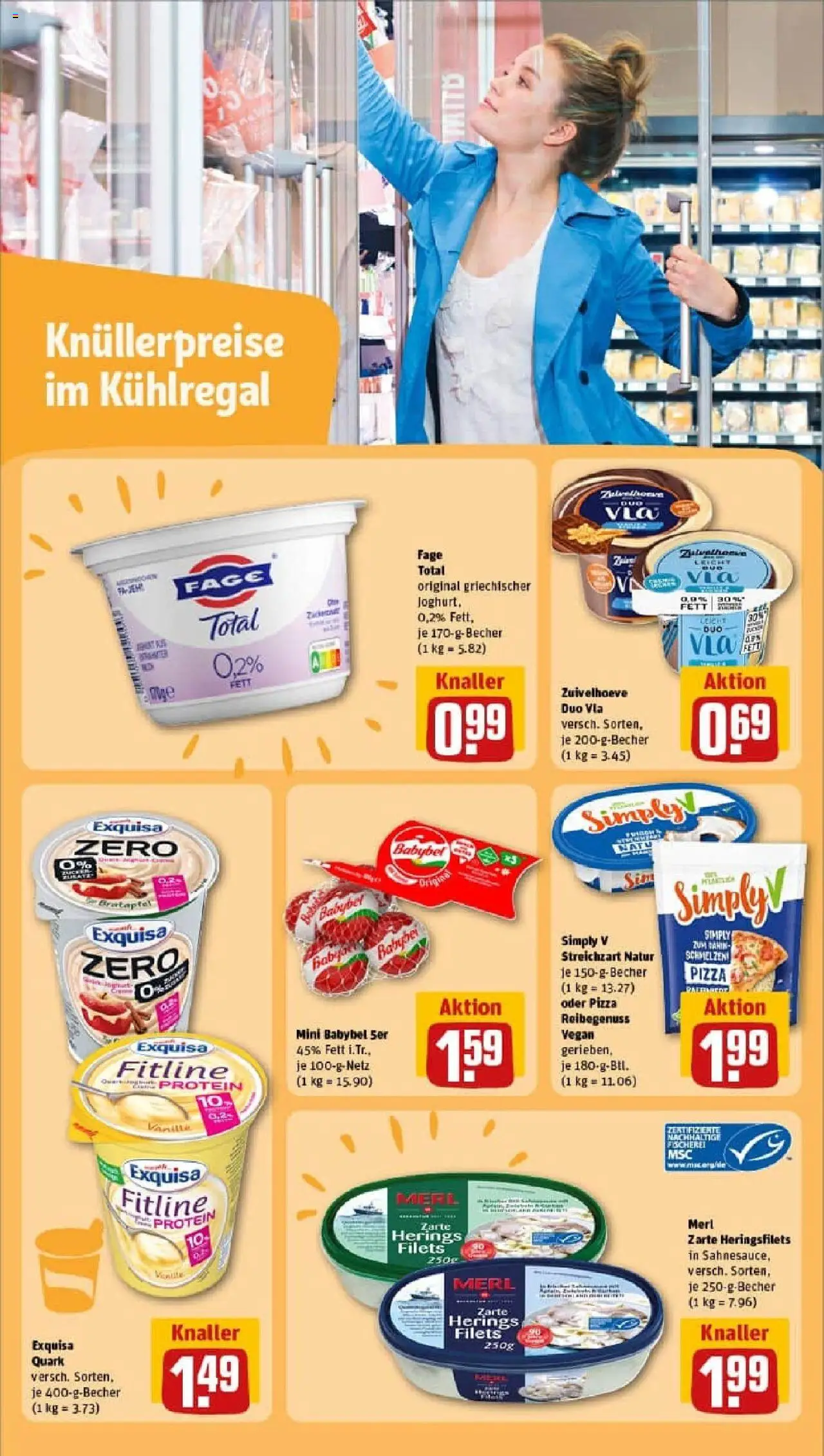 Rewe prospekt Köln / Lövenich	 – gültig ab 19.10.2025 | Seite: 23 | Produkte: Quark, Exquisa, Babybel, Pizza