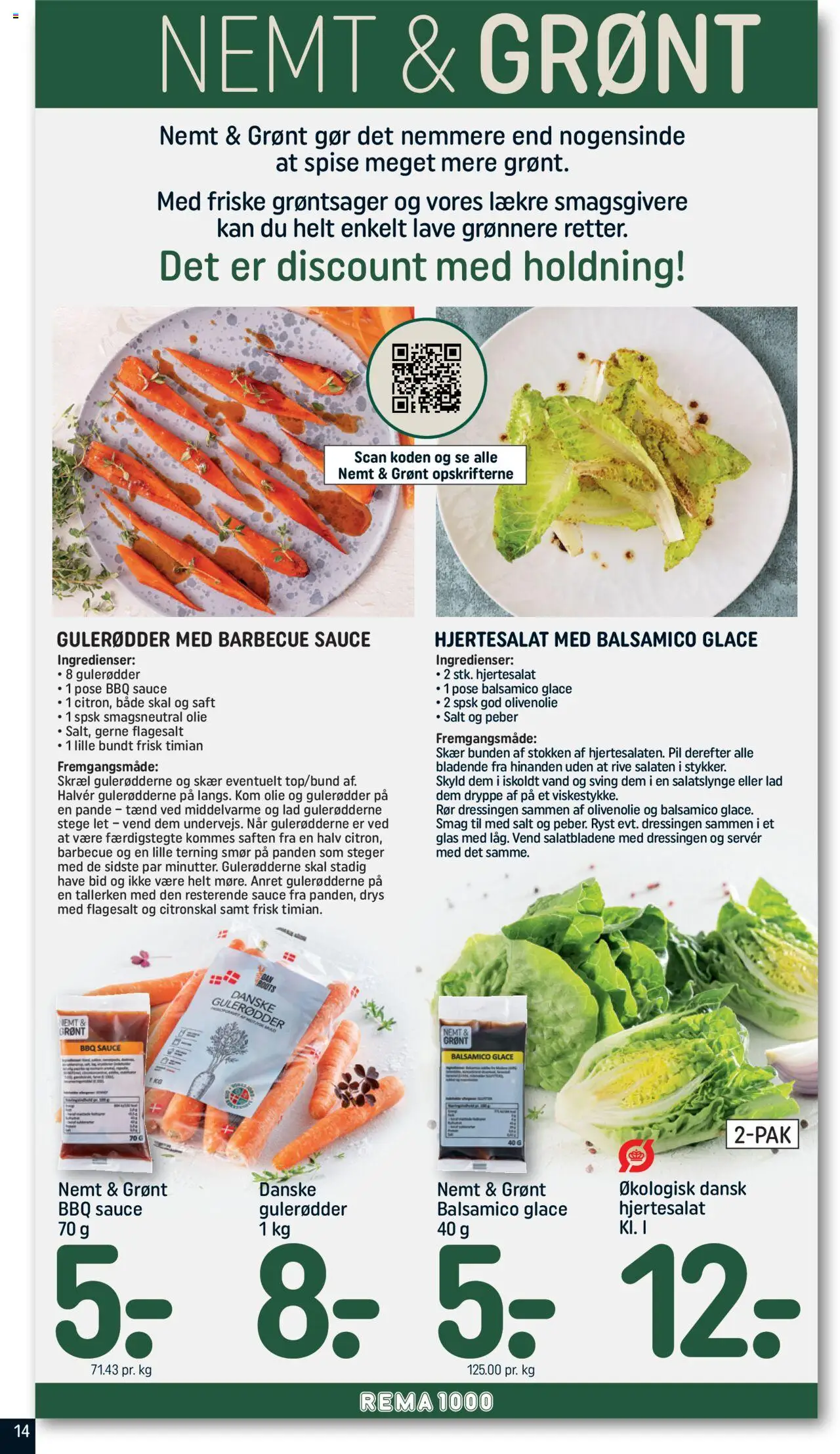 Rema 1000 Tilbudsavis gyldig fra 24.08.2025 | Side: 14 | Produkter: Olie, Gulerødder, Salt, Søm