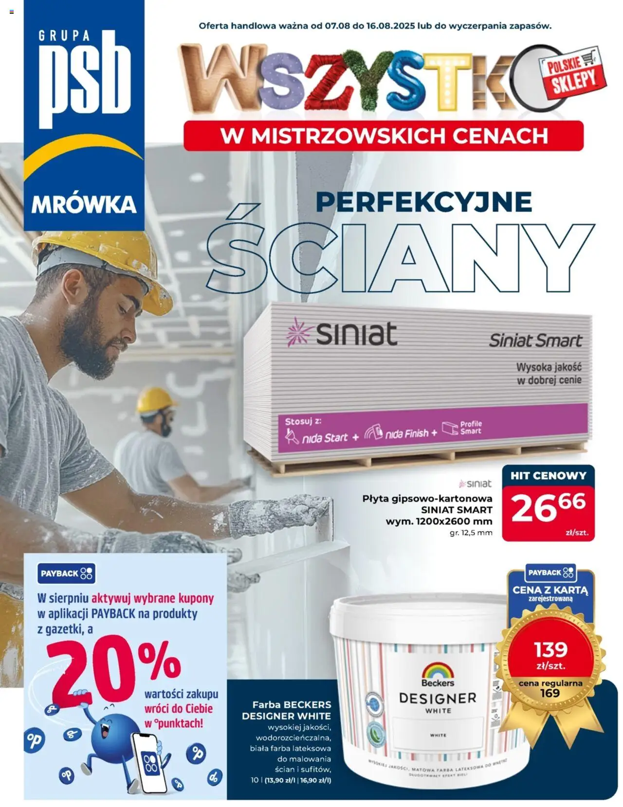 Mrówka Gazetka - Kamionki od 07.08.2025 | Strona: 1 | Produkty: Karta, Finish