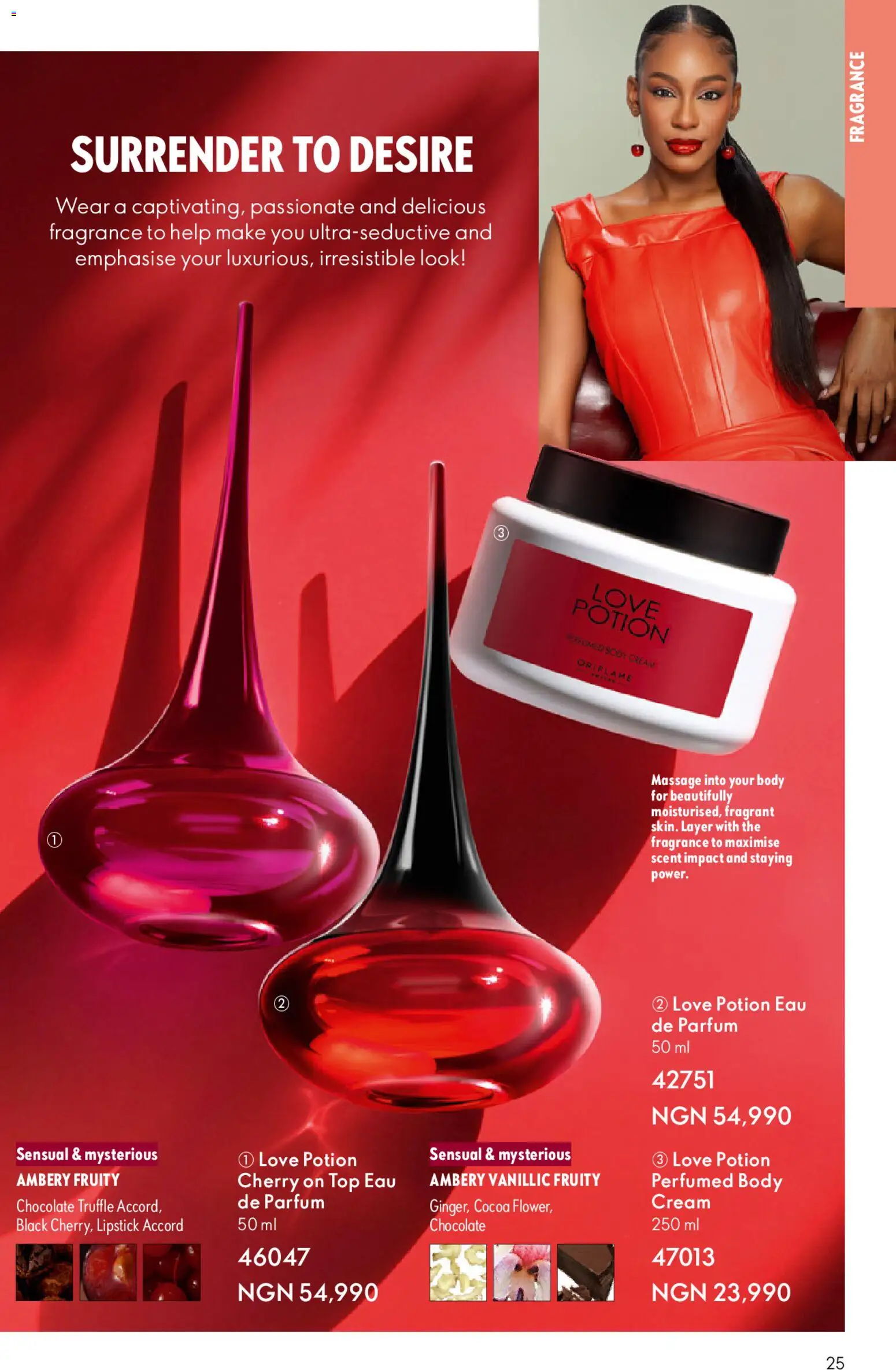 Oriflame Catalogue 2/2026 valid from 01.04.2026 | Page: 25 | Products: Čvarci, Cream, Fragrance, Lipstick