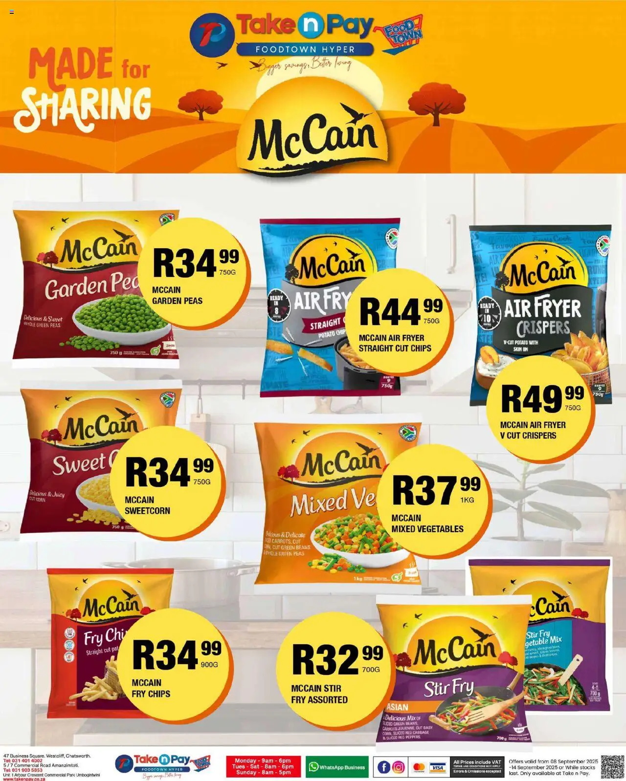 New Take n Pay catalogue – valid from 08.09.2025 | Page: 19 | Products: Beans, Fryer, Air fryer, Carrots