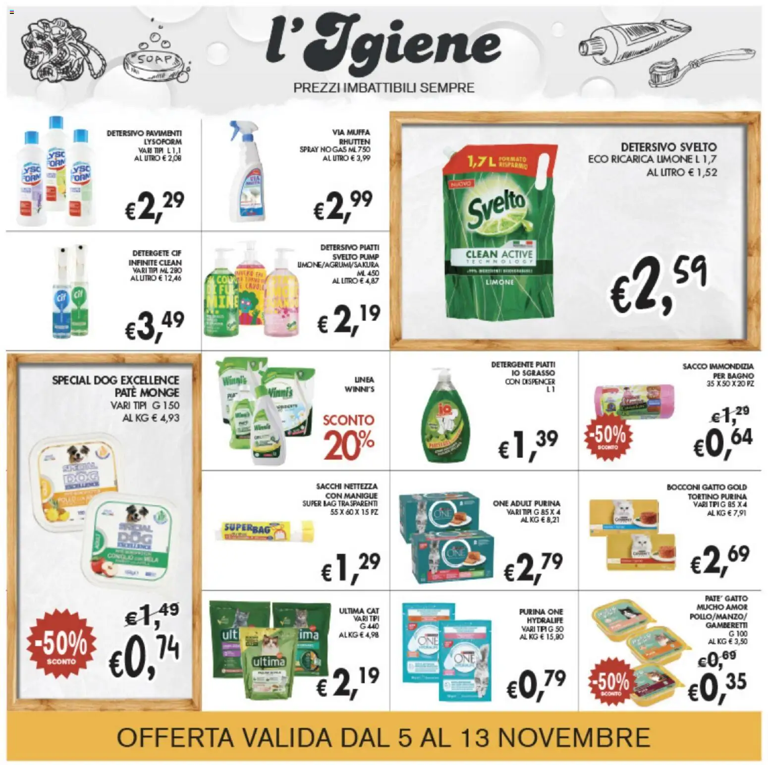 Volantino Coal del 05.11.2025 | Pagina: 23 | Prodotti: Paté, Detergente, Limone, Gamberetti