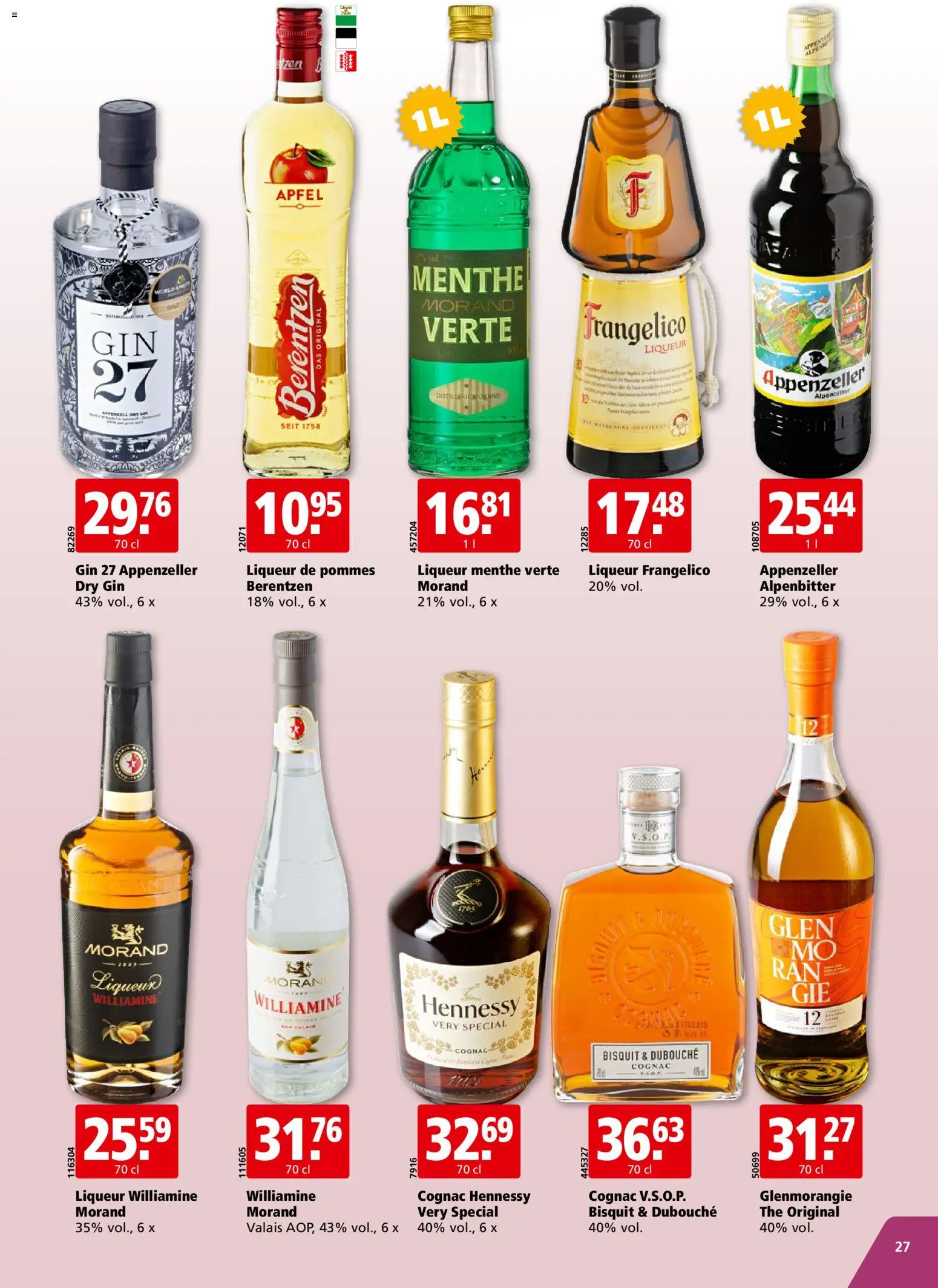 Aligro Aktionen Chavannes, Matran, Genève, Sion – gültig ab 26.01.2026 | Seite: 27 | Produkte: Äpfel, Gin