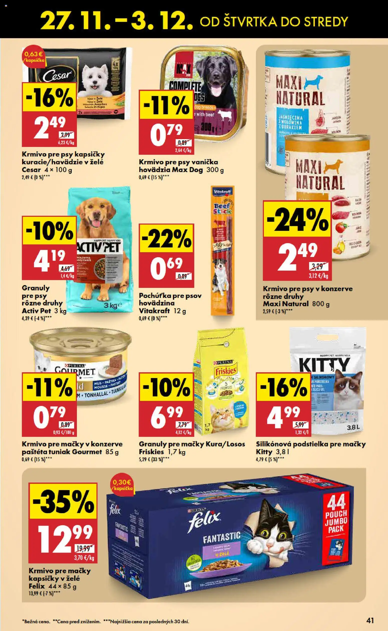 Nové Biedronka akcie – leták je platný od 27.11.2025 | Strana: 41 | Produkty: Felix, Tuniak, Friskies