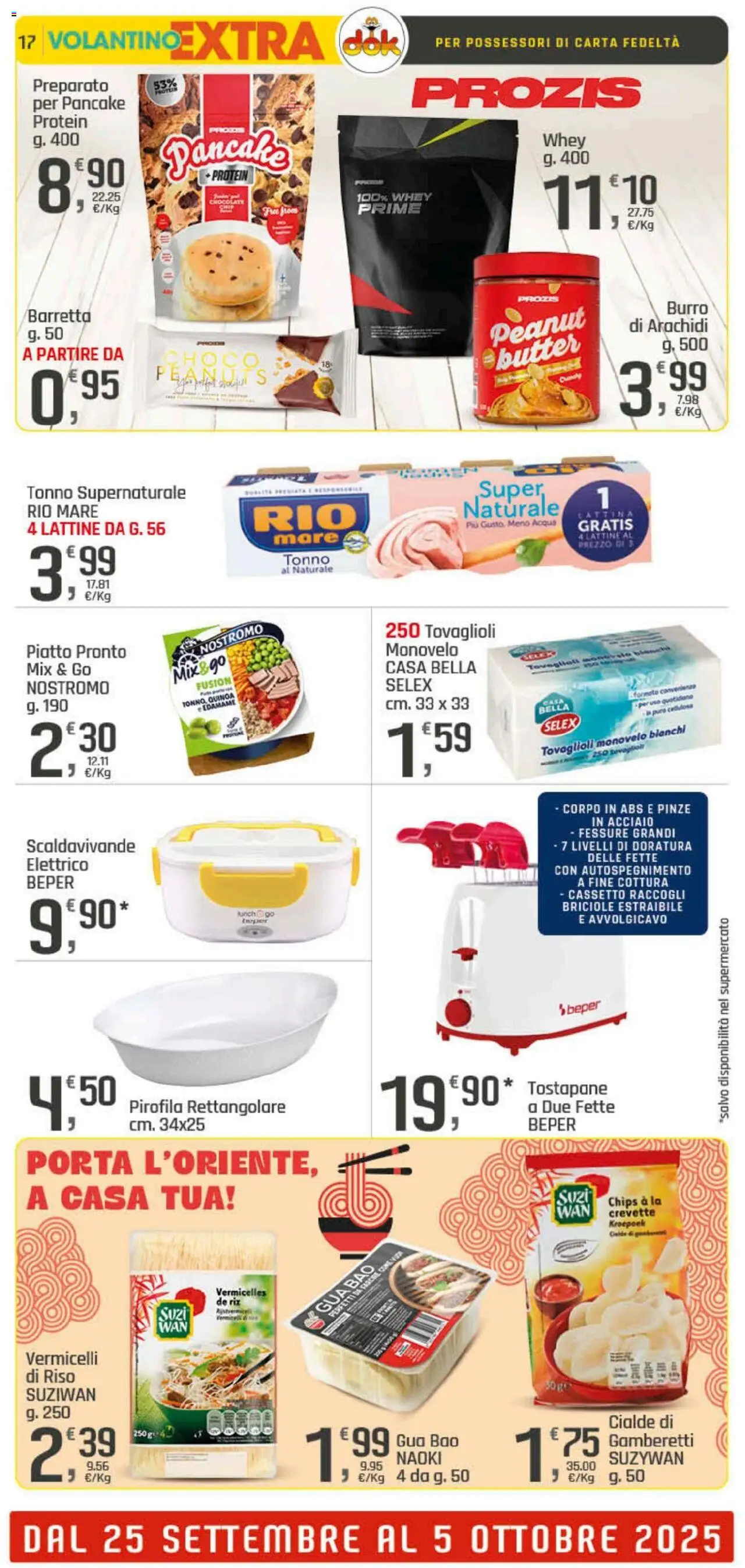 Volantino DOK del 25.09.2025 | Pagina: 17 | Prodotti: Riso, Tonno al naturale, Arachidi, Gamberetti