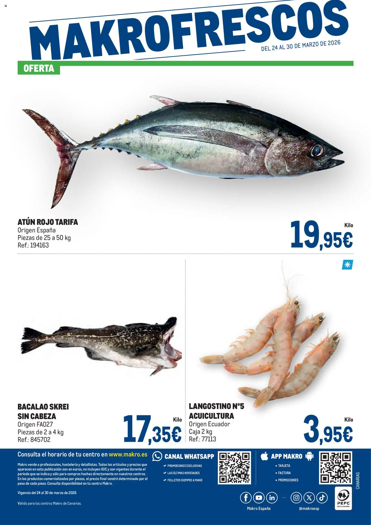Makro Fresco │ válido desde el 24.03.2026 | Página: 2 | Productos: Peso, Caja, Langostino