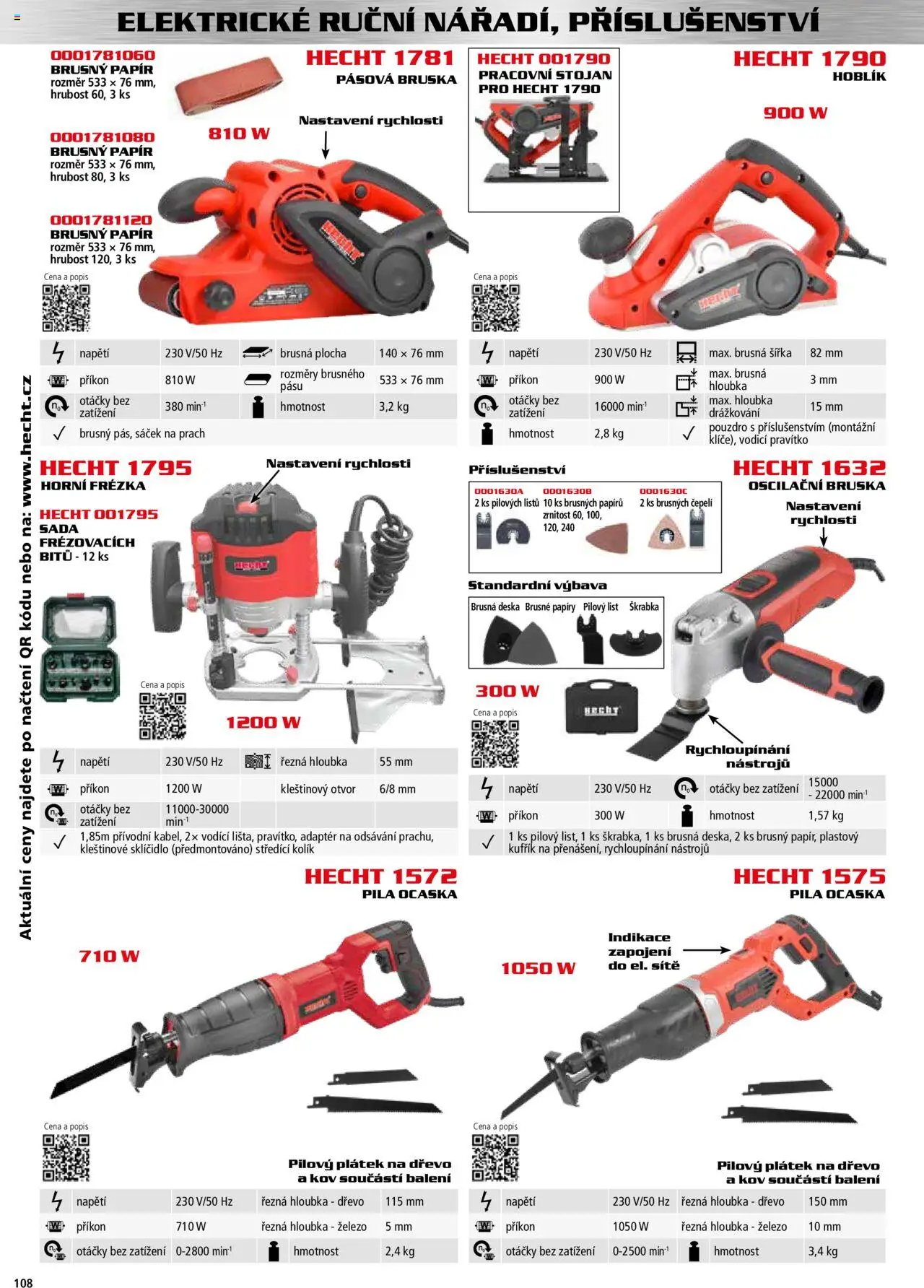 Hecht katalog - Podzim - zima 2025 od 01.09.2025 | Strana: 108 | Produkty: Kufřík, Bruska, Adaptér, Frézka