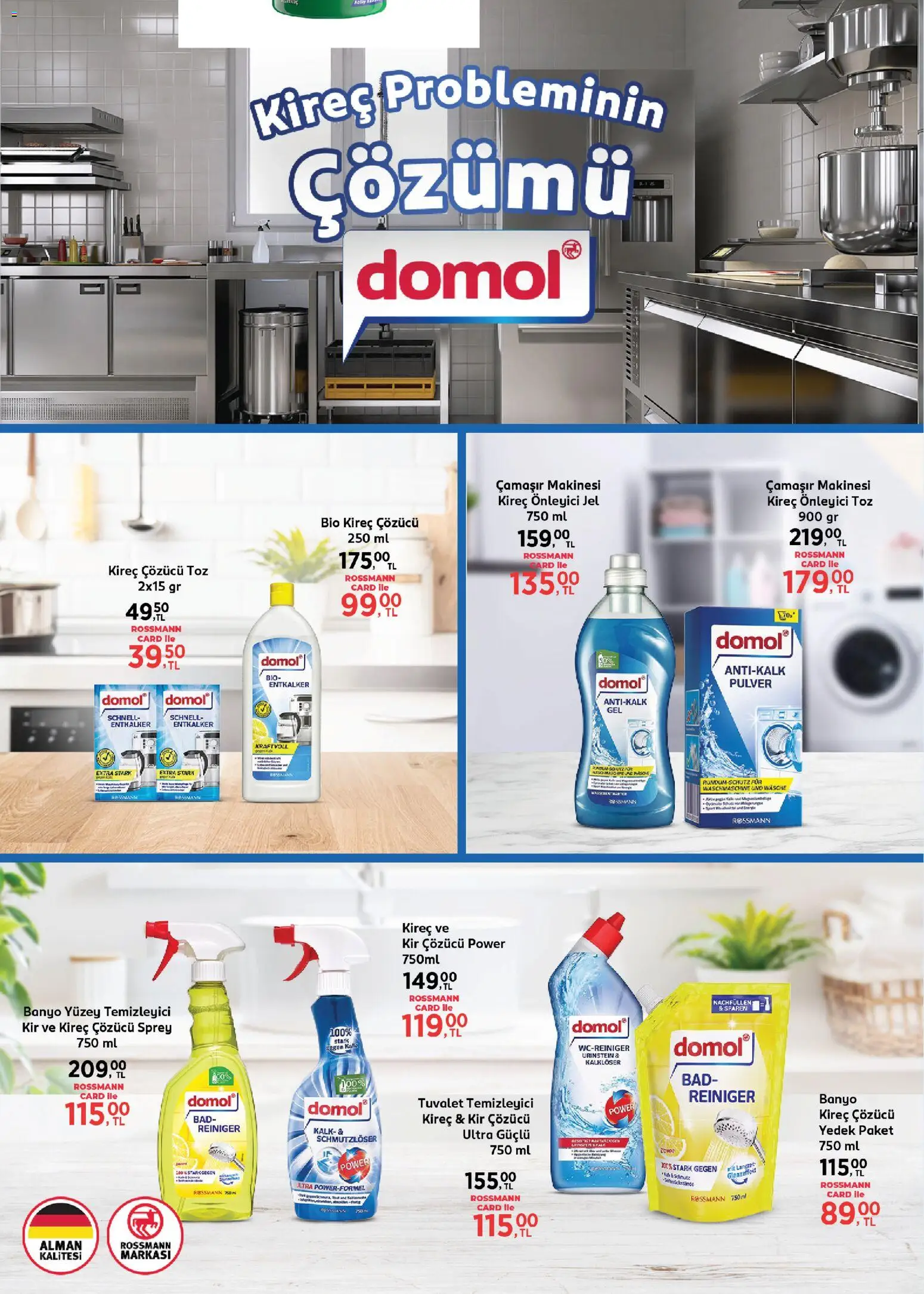 Rossmann Ocak Ev & Yaşam Kataloğu - 02.01.2026 tarihinden itibaren geçerlidir | Sayfa: 8 | Ürünler: Kireç çözücü, Banyo, Yüzey temizleyici, Çamaşır makinesi