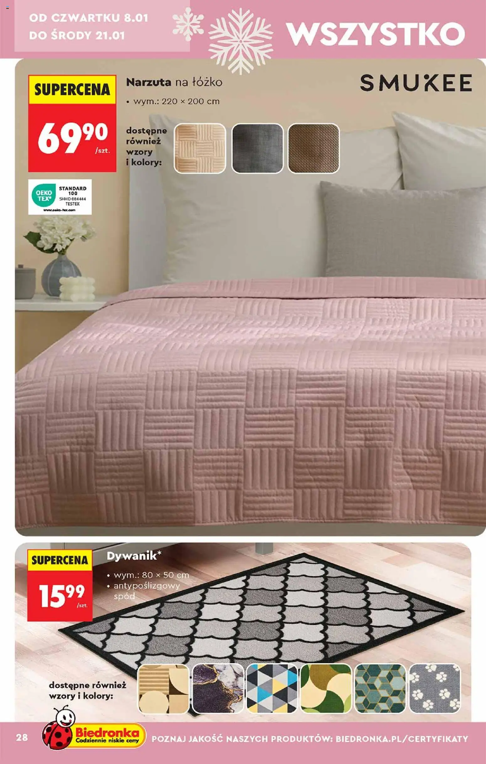 Biedronka gazetka - Hity i inspiracje od 05.01.2026 | Strona: 28 | Produkty: Łóżko