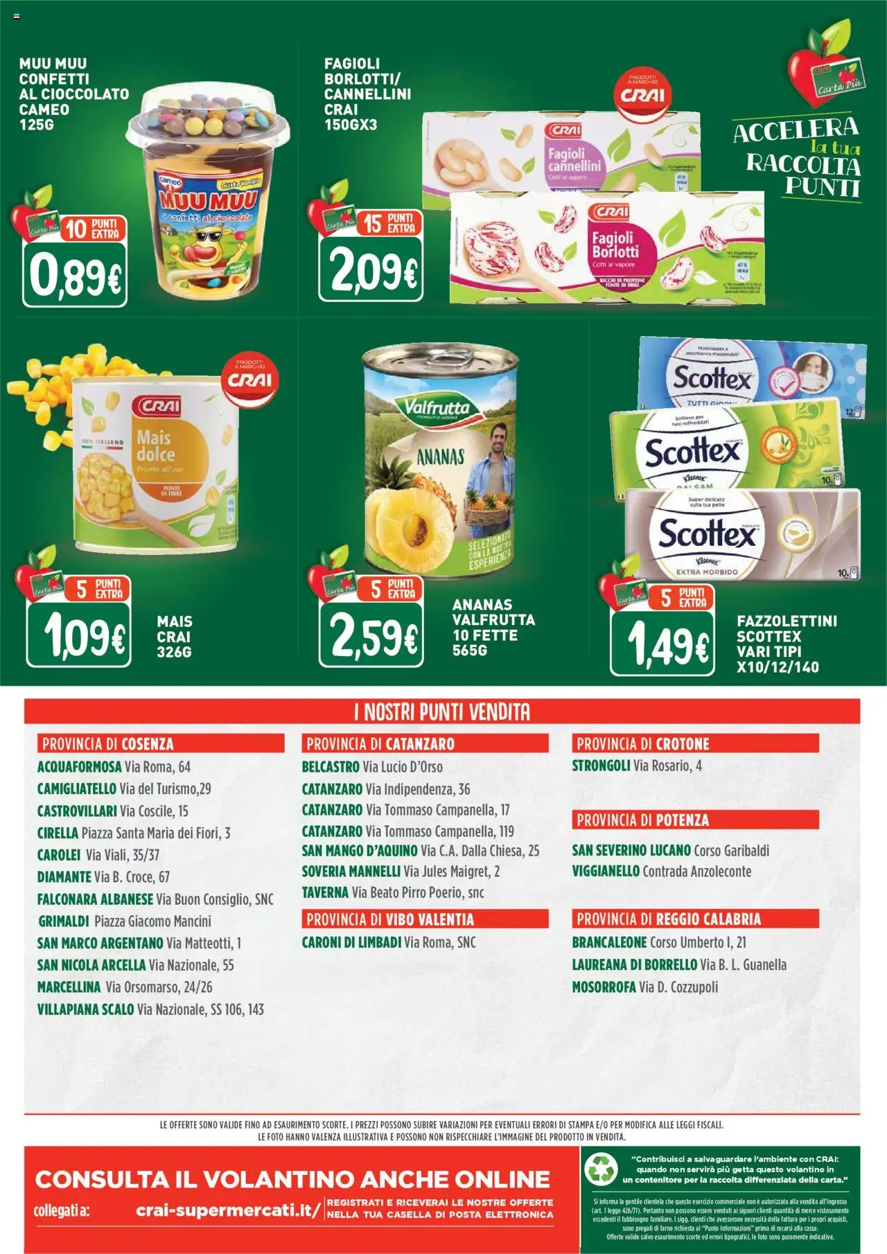 Volantino CRAI del 21.08.2025 | Pagina: 12 | Prodotti: Pile, Cioccolato, Fagioli, Mais